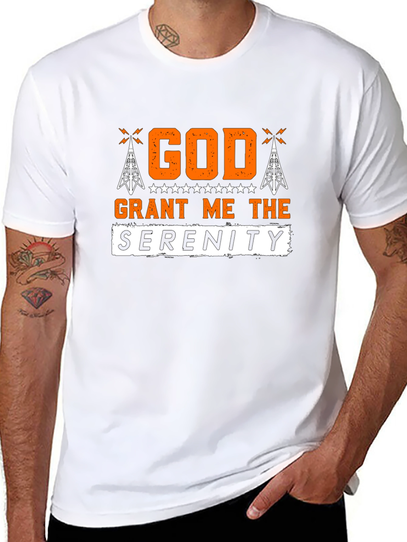 God Grant Me The Serenity Black T-Shirt
