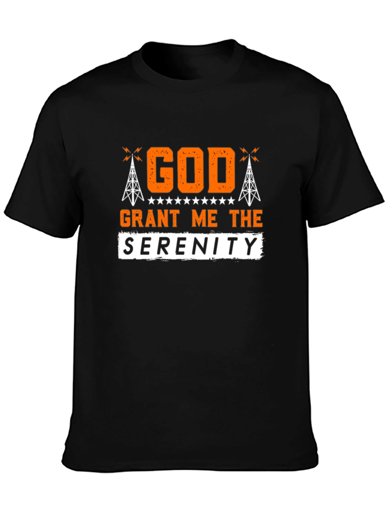 God Grant Me The Serenity Black T-Shirt