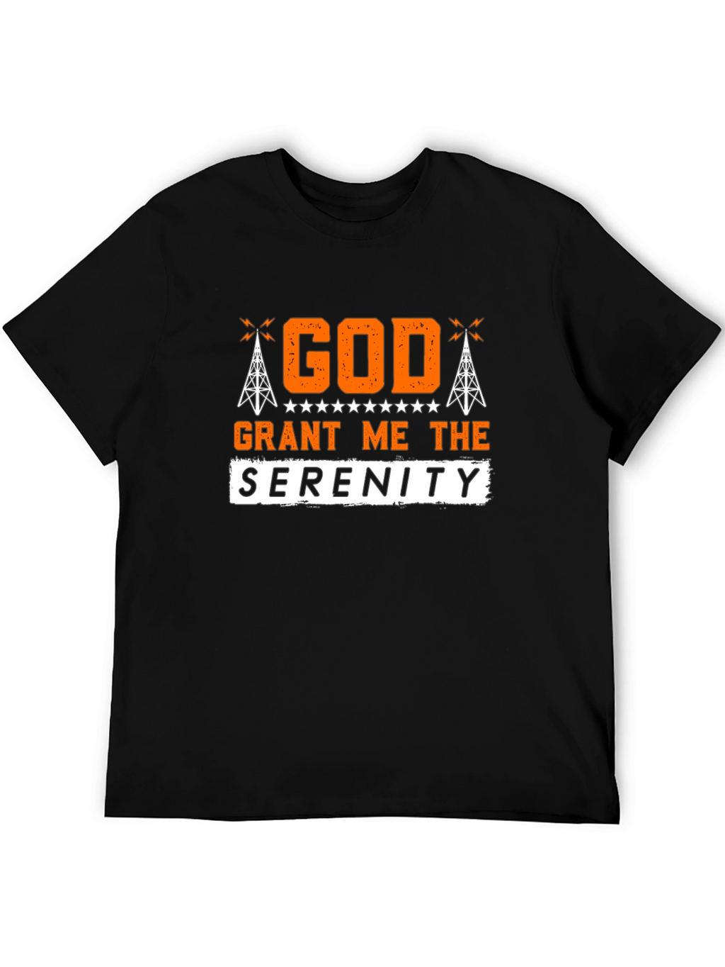 God Grant Me The Serenity Black T-Shirt