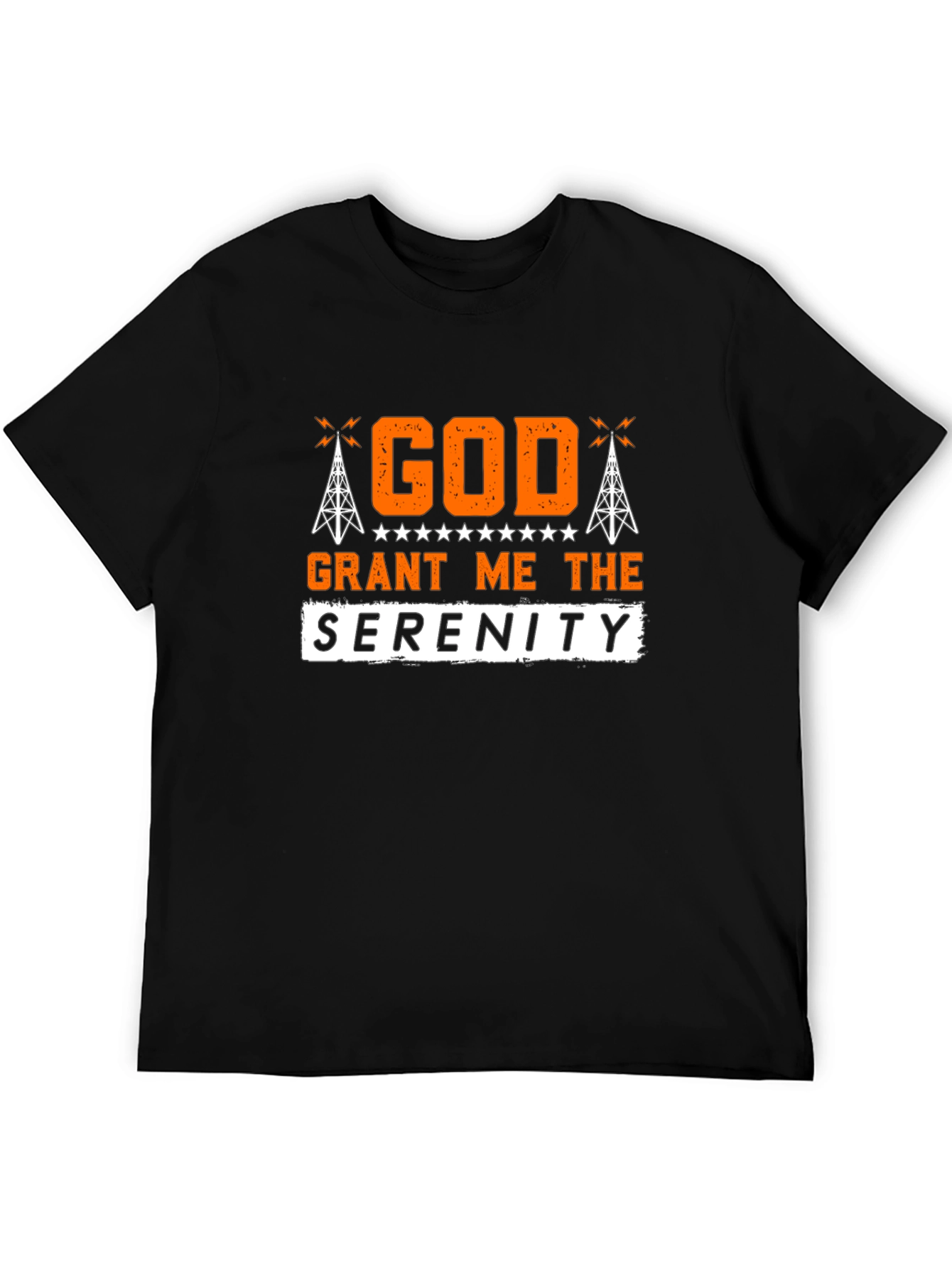 God Grant Me The Serenity Black T-Shirt