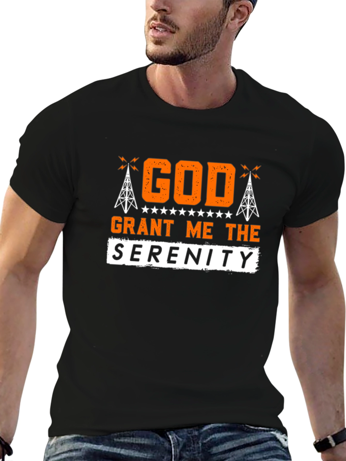 God Grant Me The Serenity Black T-Shirt