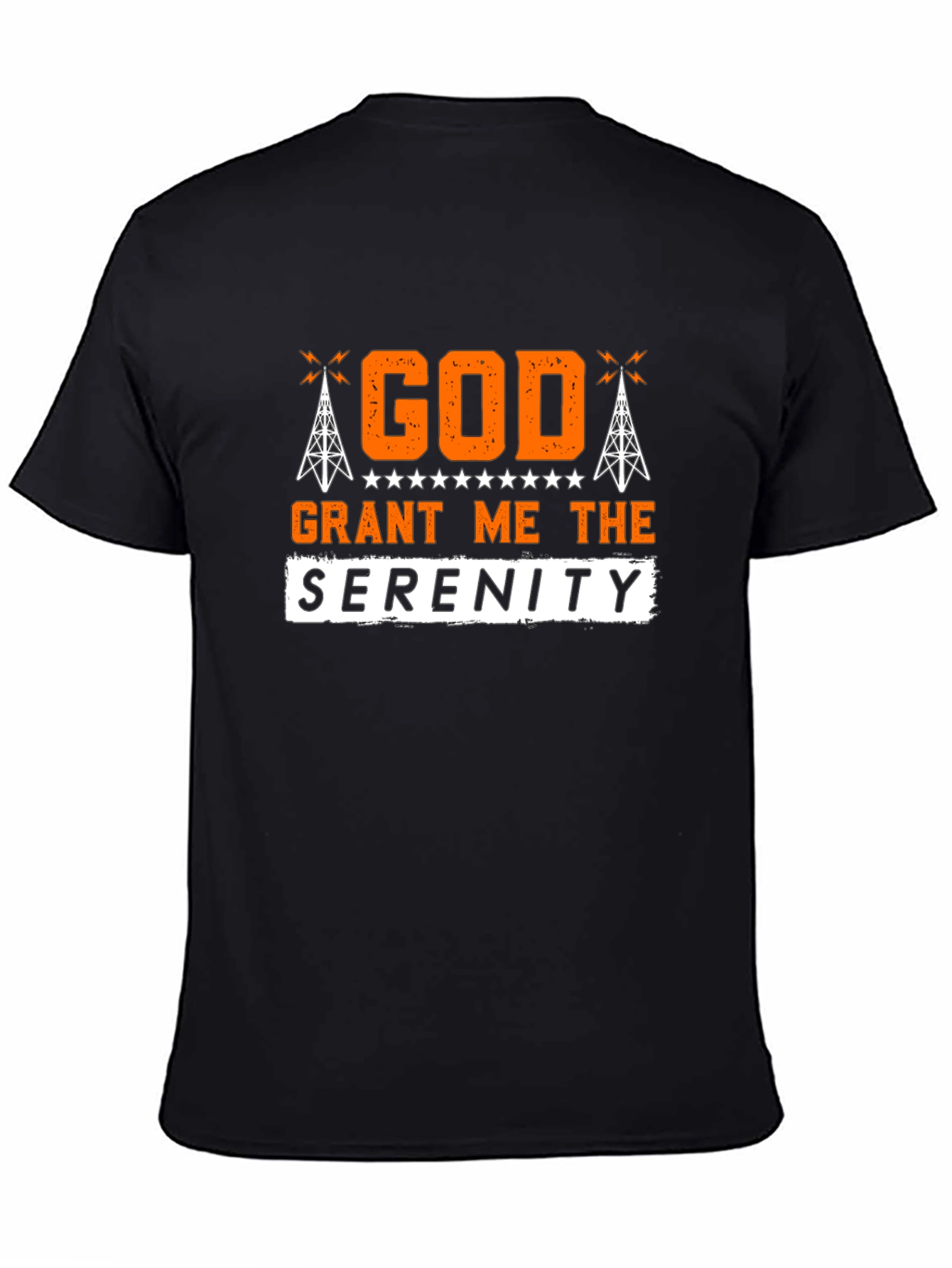 God Grant Me The Serenity Black T-Shirt