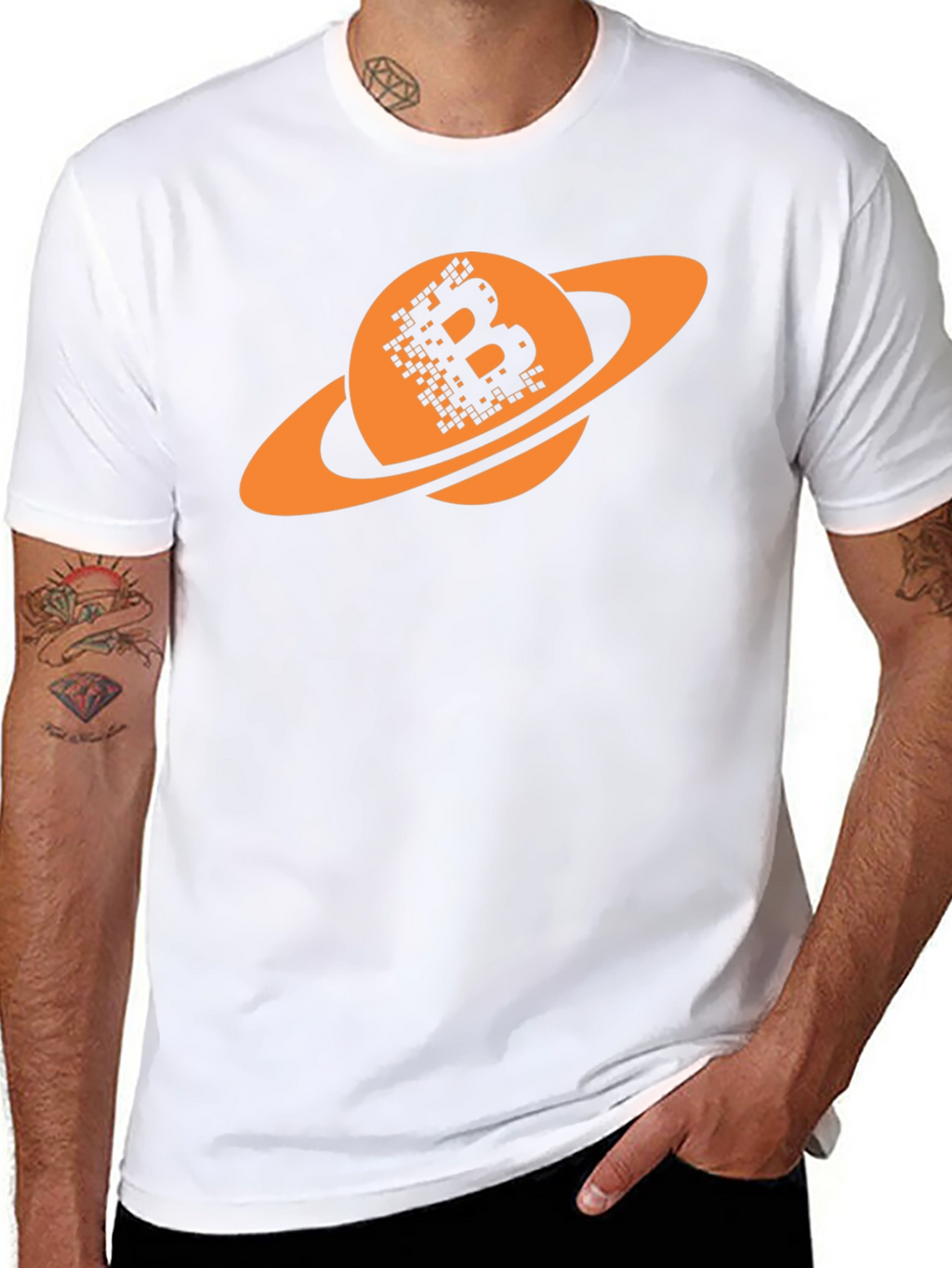 Bitcoin Saturn T-Shirt - Crypto Planet Tee