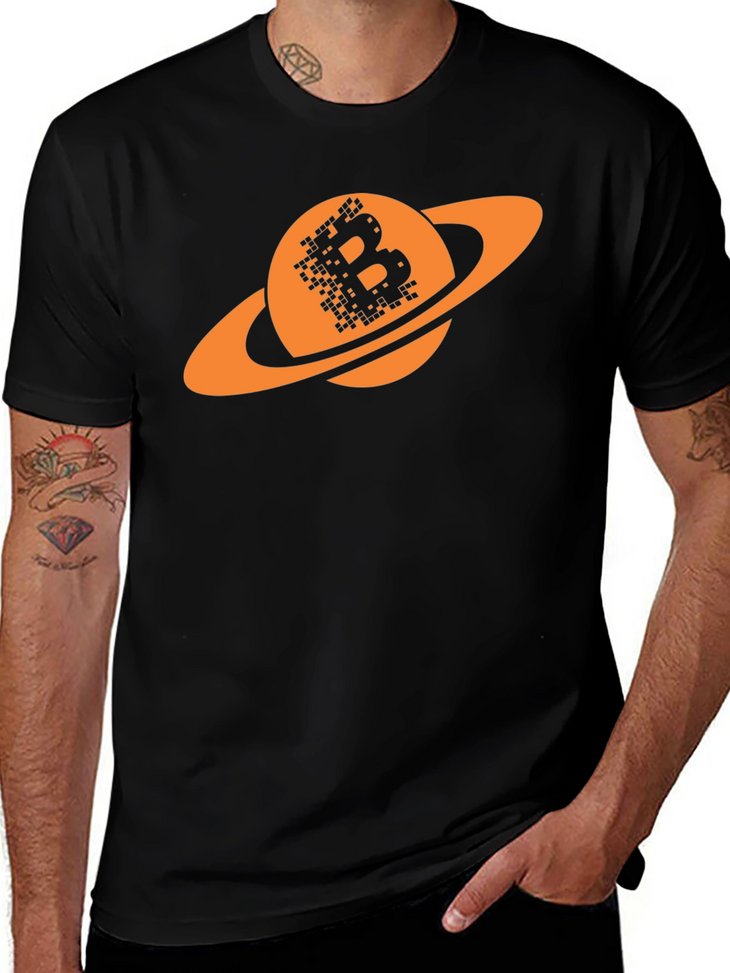 Bitcoin Saturn T-Shirt - Crypto Planet Tee