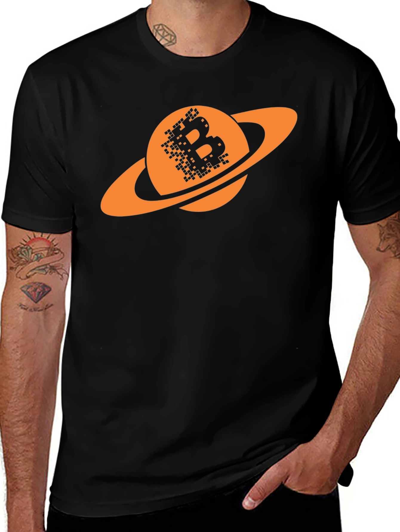 Bitcoin Saturn T-Shirt - Crypto Planet Tee