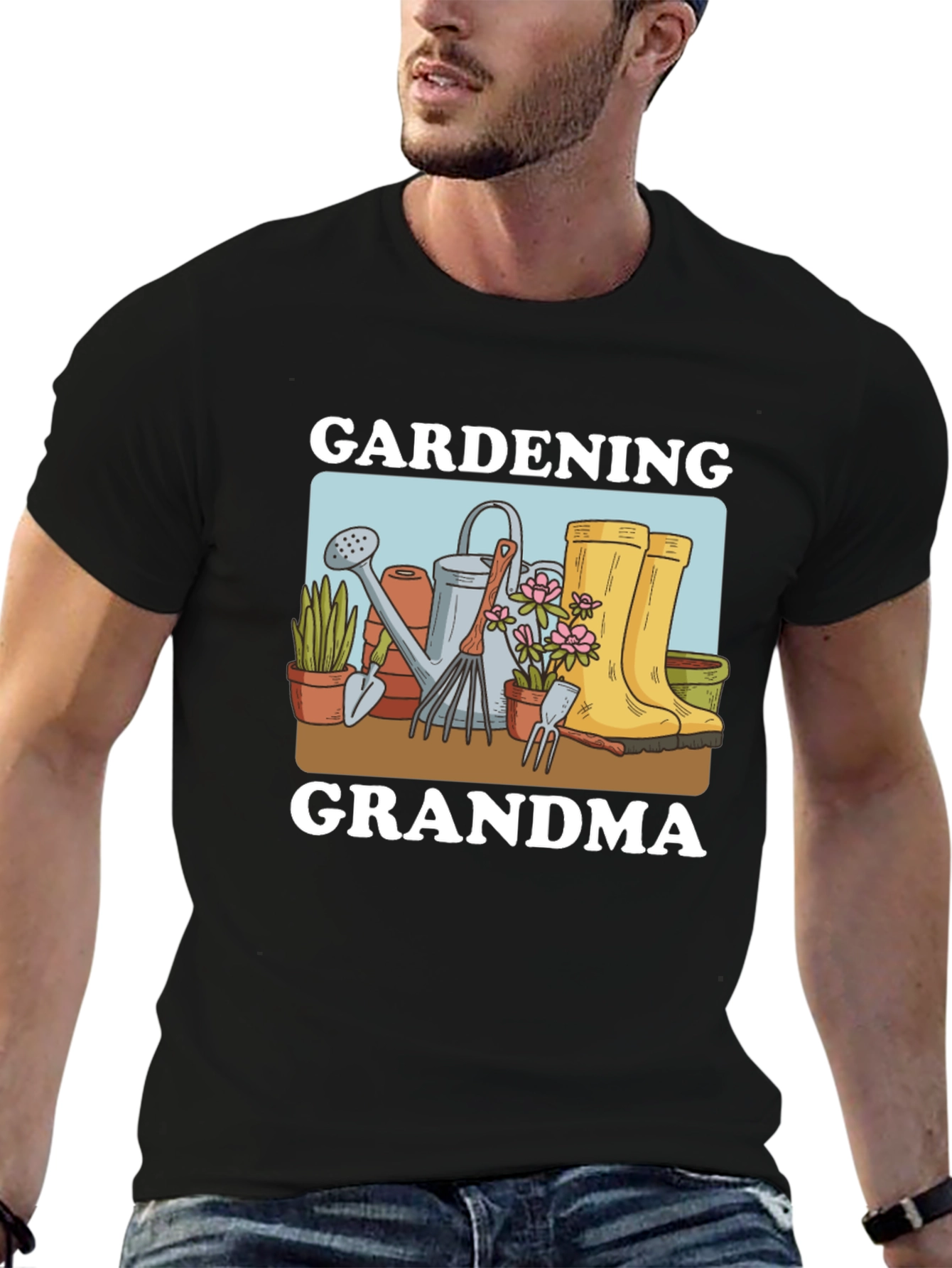 Gardening Grandma T-Shirt - Black