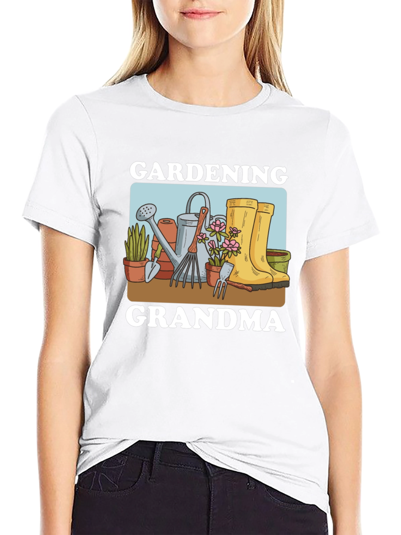 Gardening Grandma T-Shirt - Black