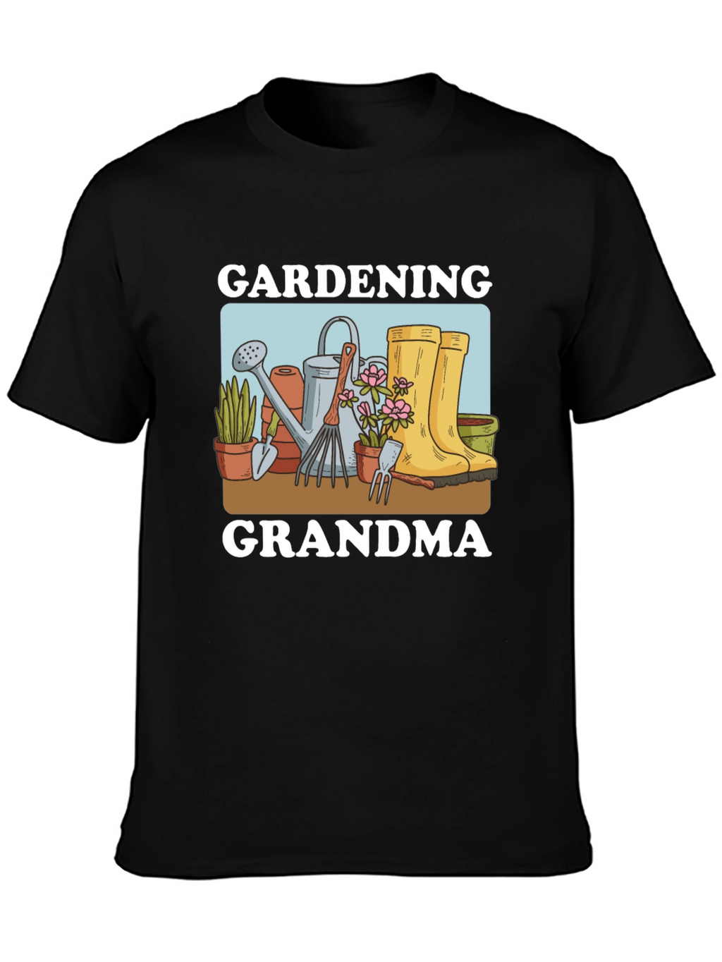 Gardening Grandma T-Shirt - Black