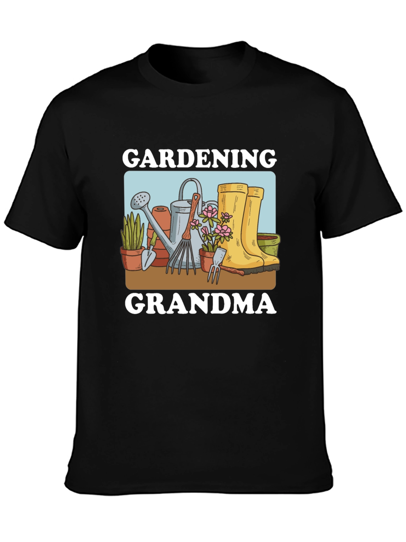 Gardening Grandma T-Shirt - Black