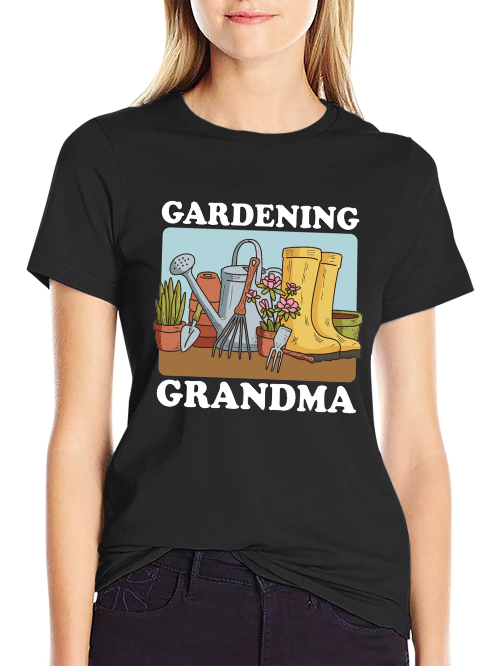 Gardening Grandma T-Shirt - Black