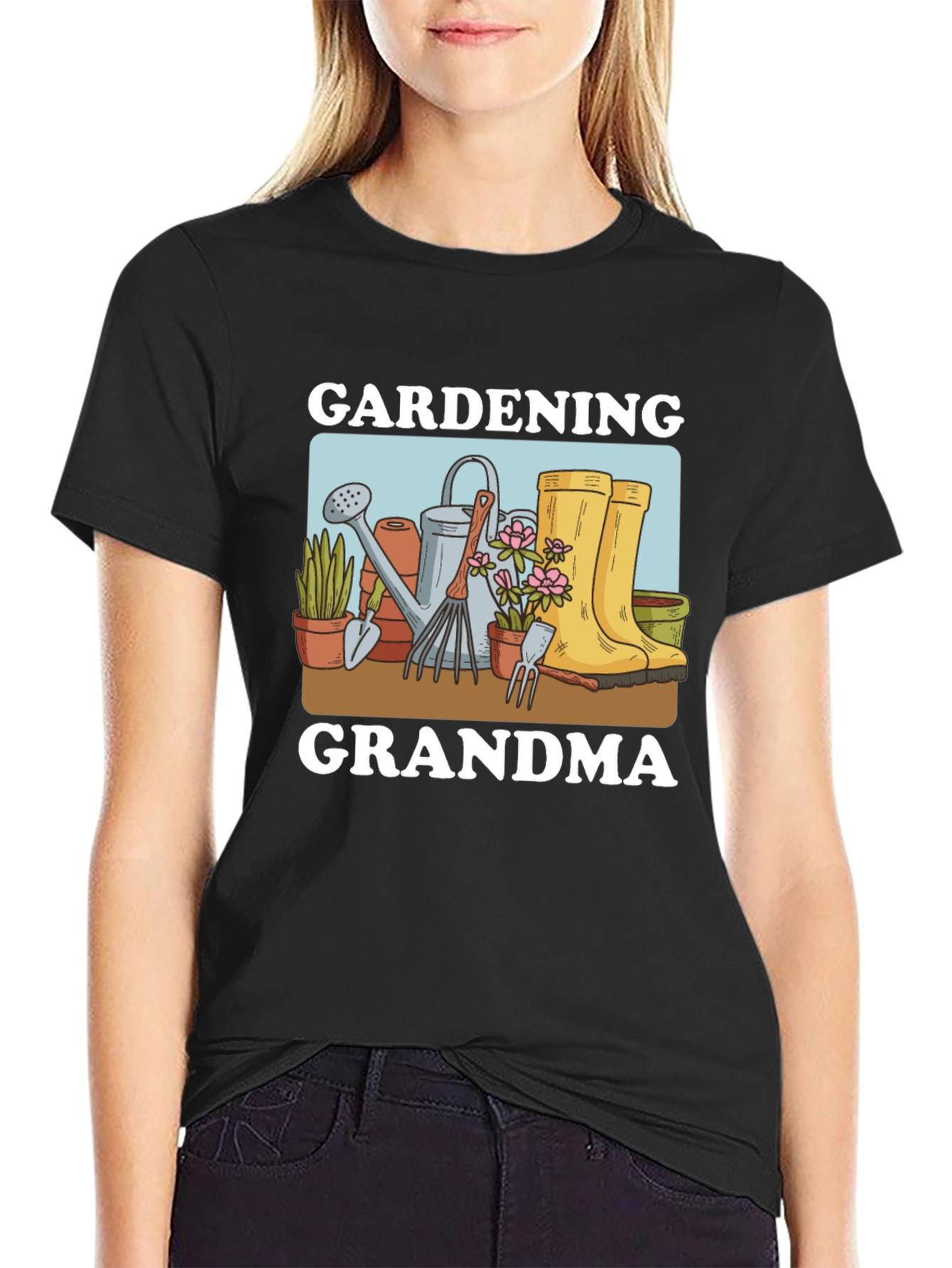 Gardening Grandma T-Shirt - Black