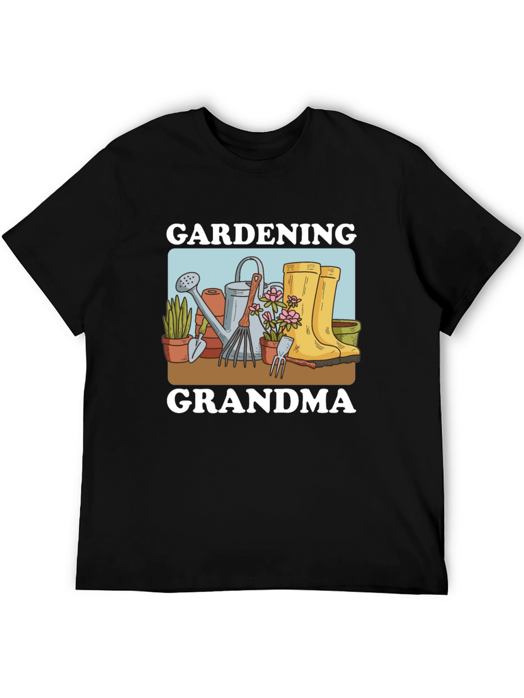 Gardening Grandma T-Shirt - Black