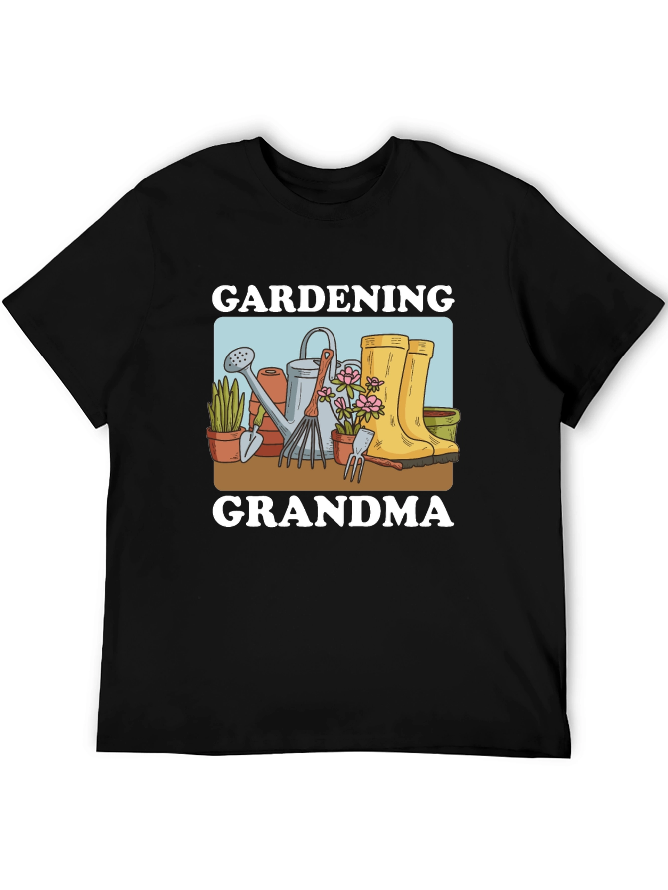 Gardening Grandma T-Shirt - Black