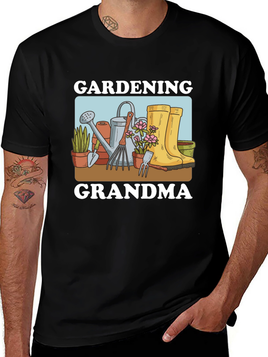Gardening Grandma T-Shirt - Black