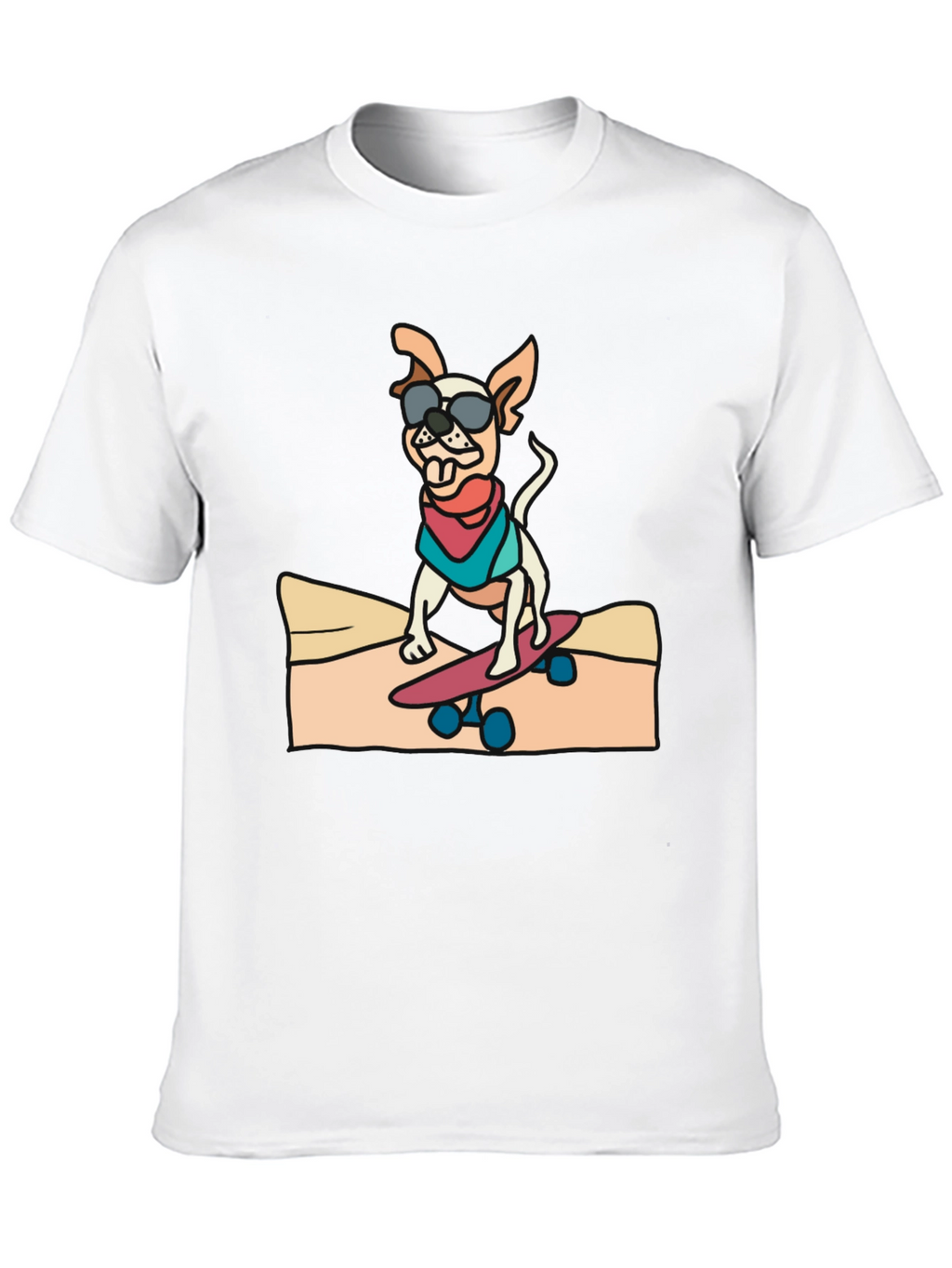 Cool Dog Skateboard Graphic Tee