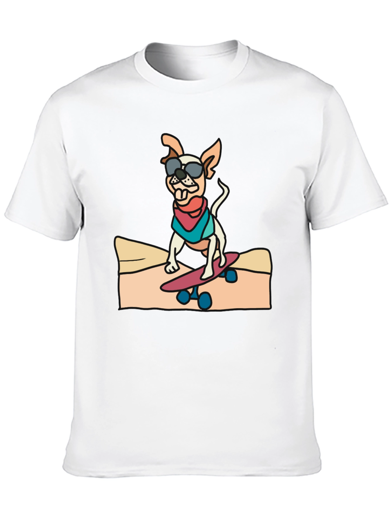 Cool Dog Skateboard Graphic Tee
