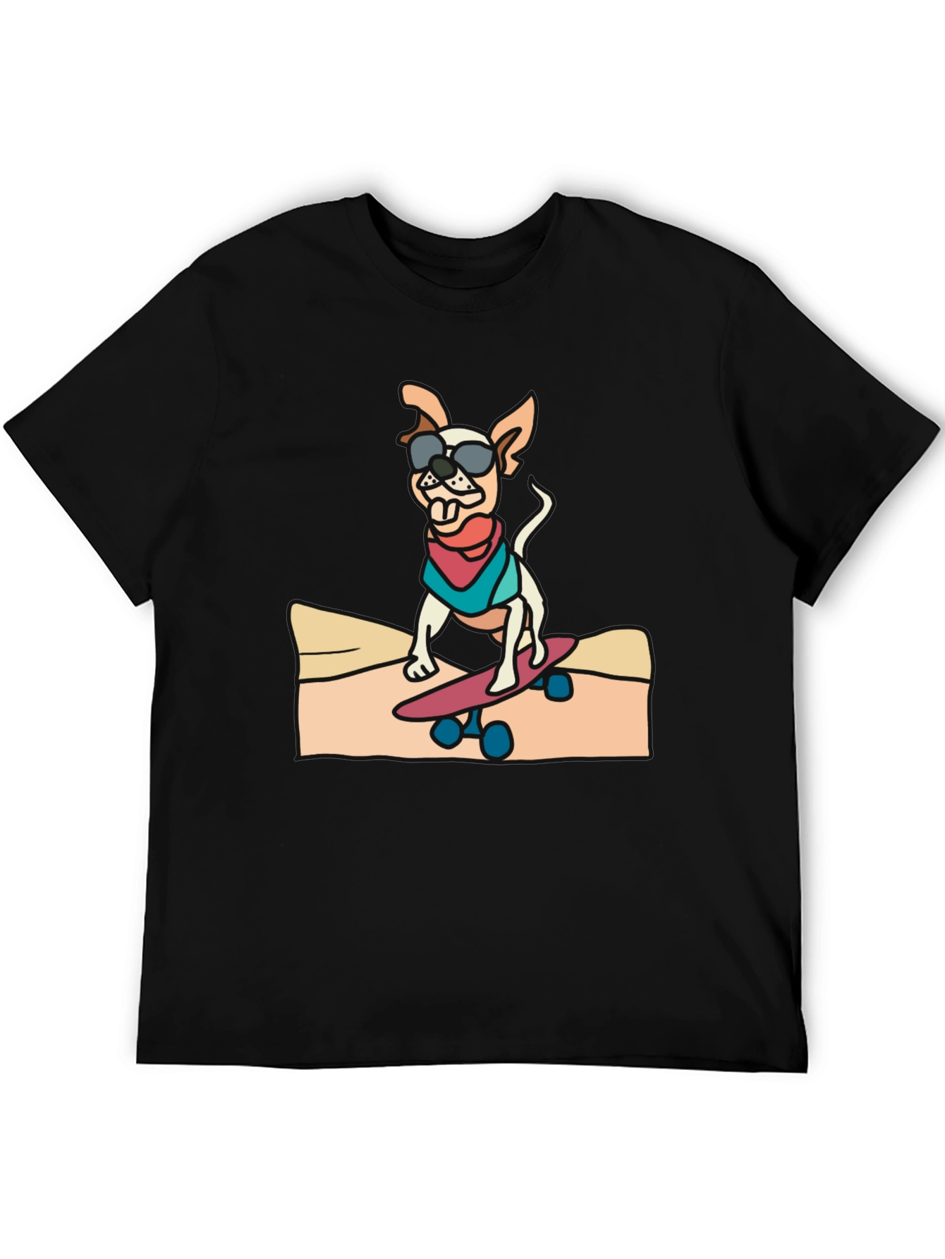 Cool Dog Skateboard Graphic Tee