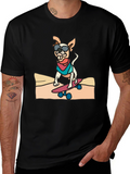 Cool Dog Skateboard Graphic Tee