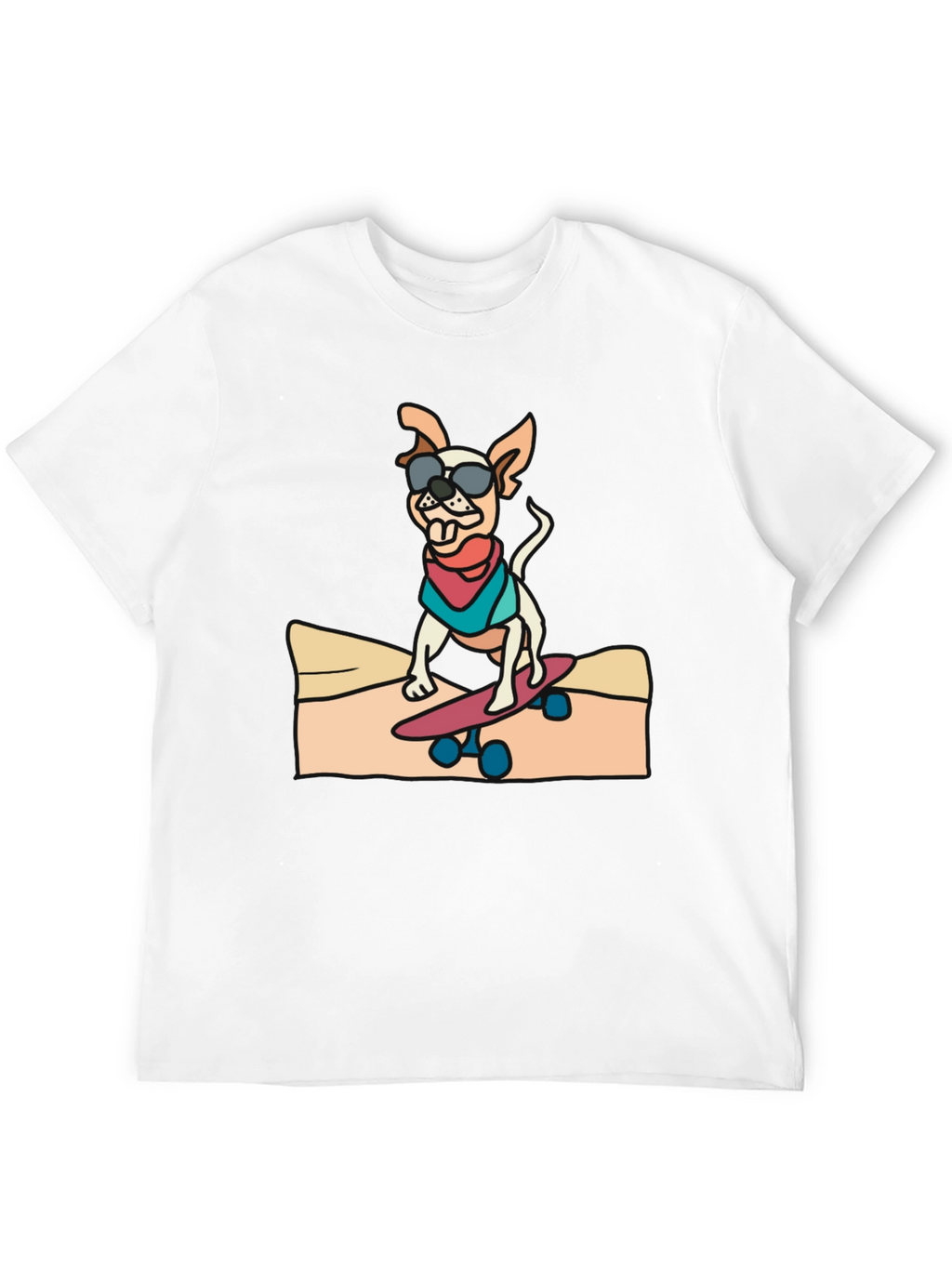 Cool Dog Skateboard Graphic Tee