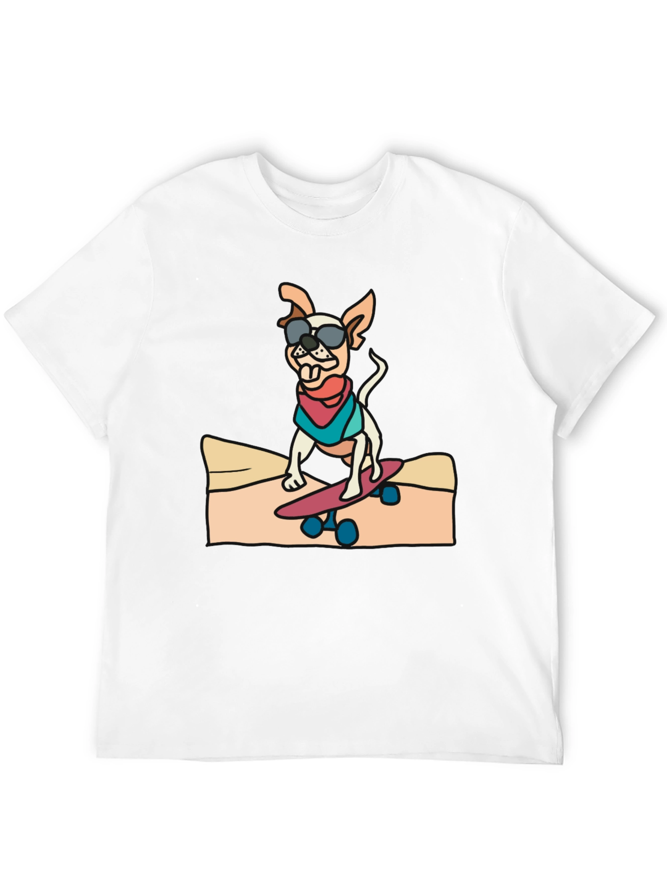 Cool Dog Skateboard Graphic Tee