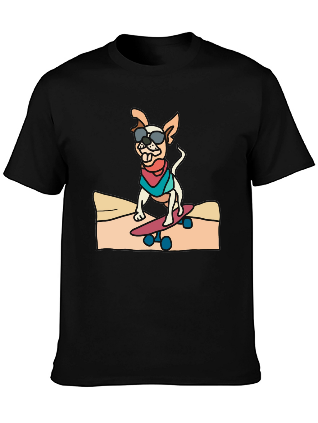 Cool Dog Skateboard Graphic Tee