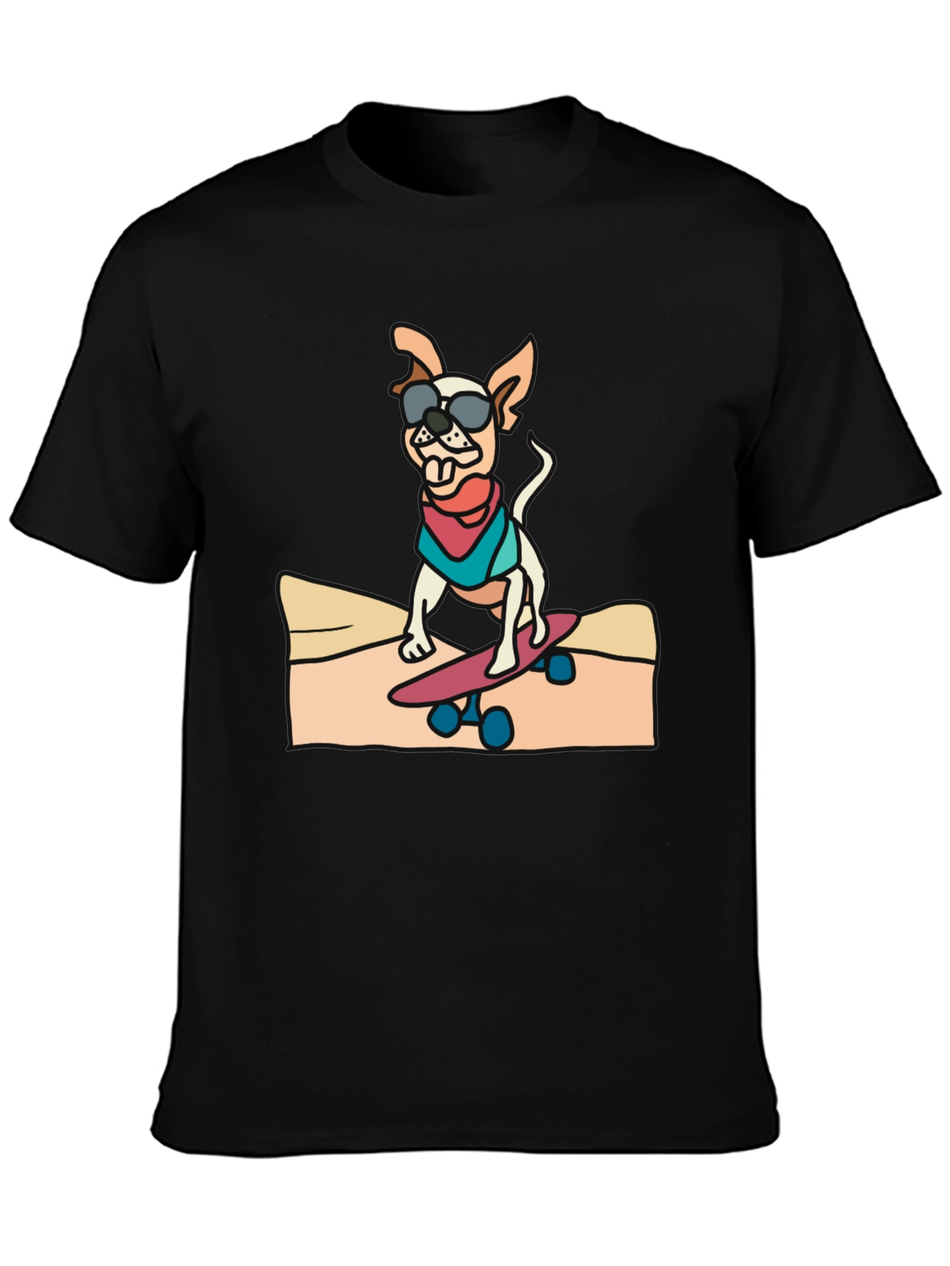 Cool Dog Skateboard Graphic Tee