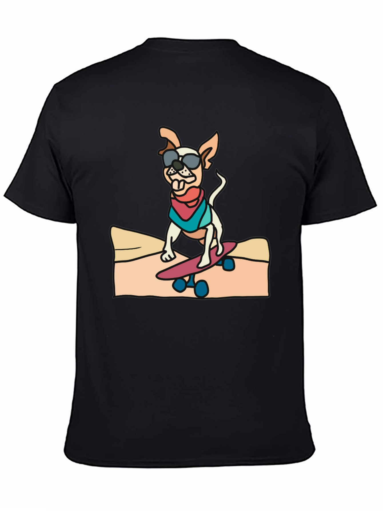 Cool Dog Skateboard Graphic Tee