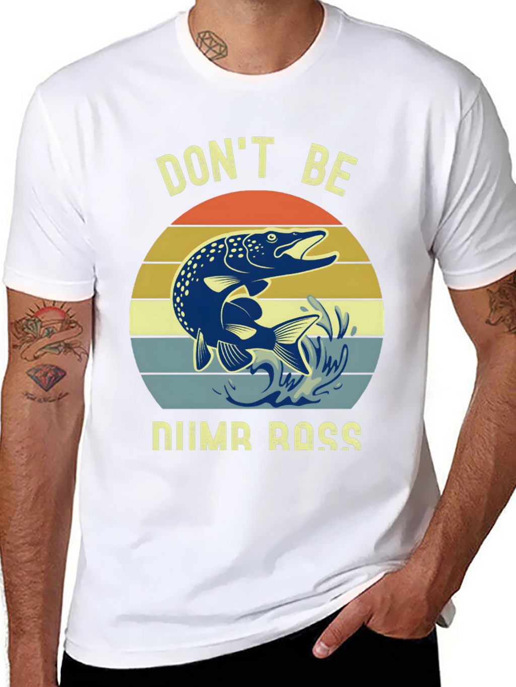 Dont Be Numb Bass Fishing Graphic Tee