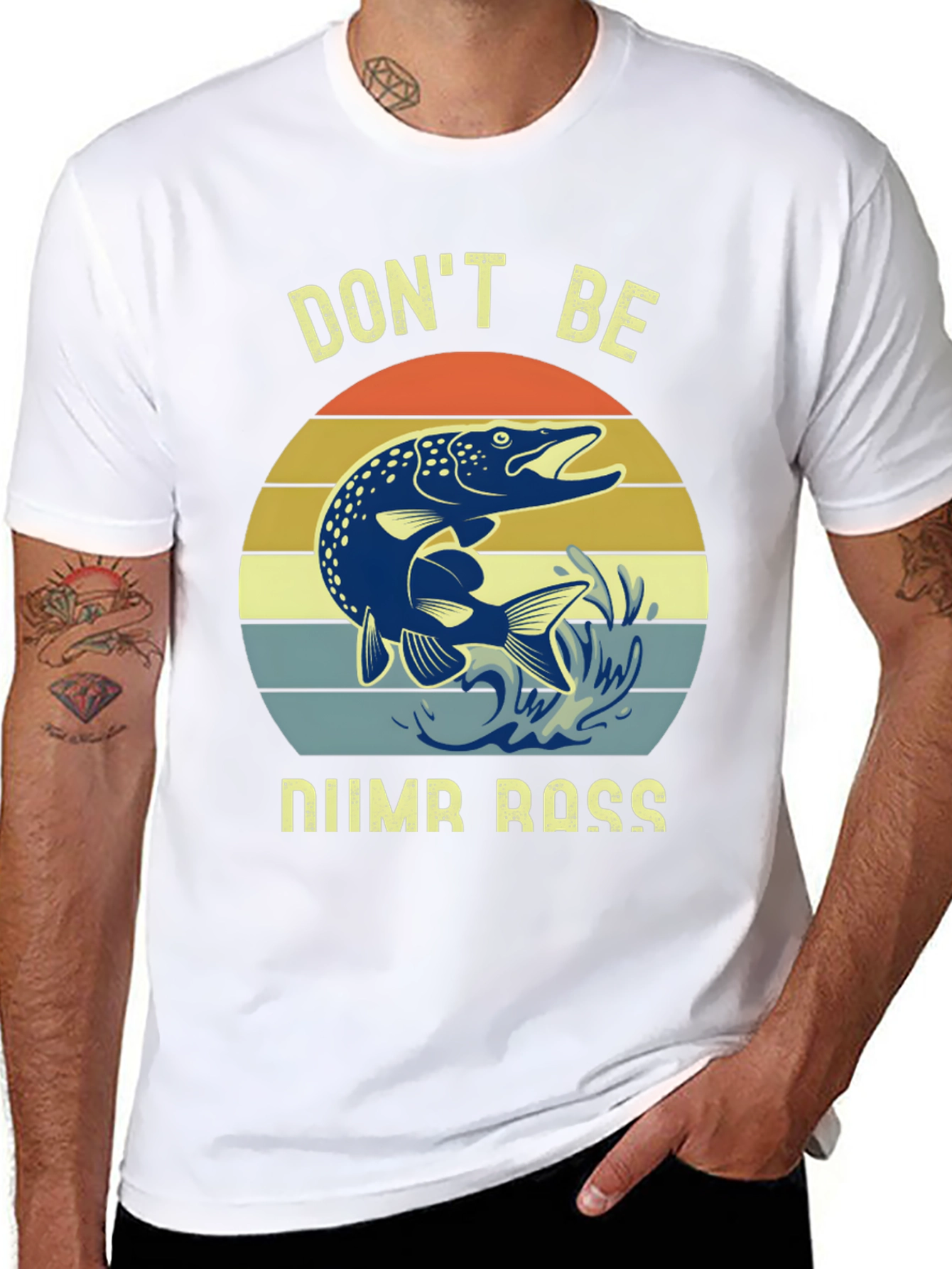 Dont Be Numb Bass Fishing Graphic Tee