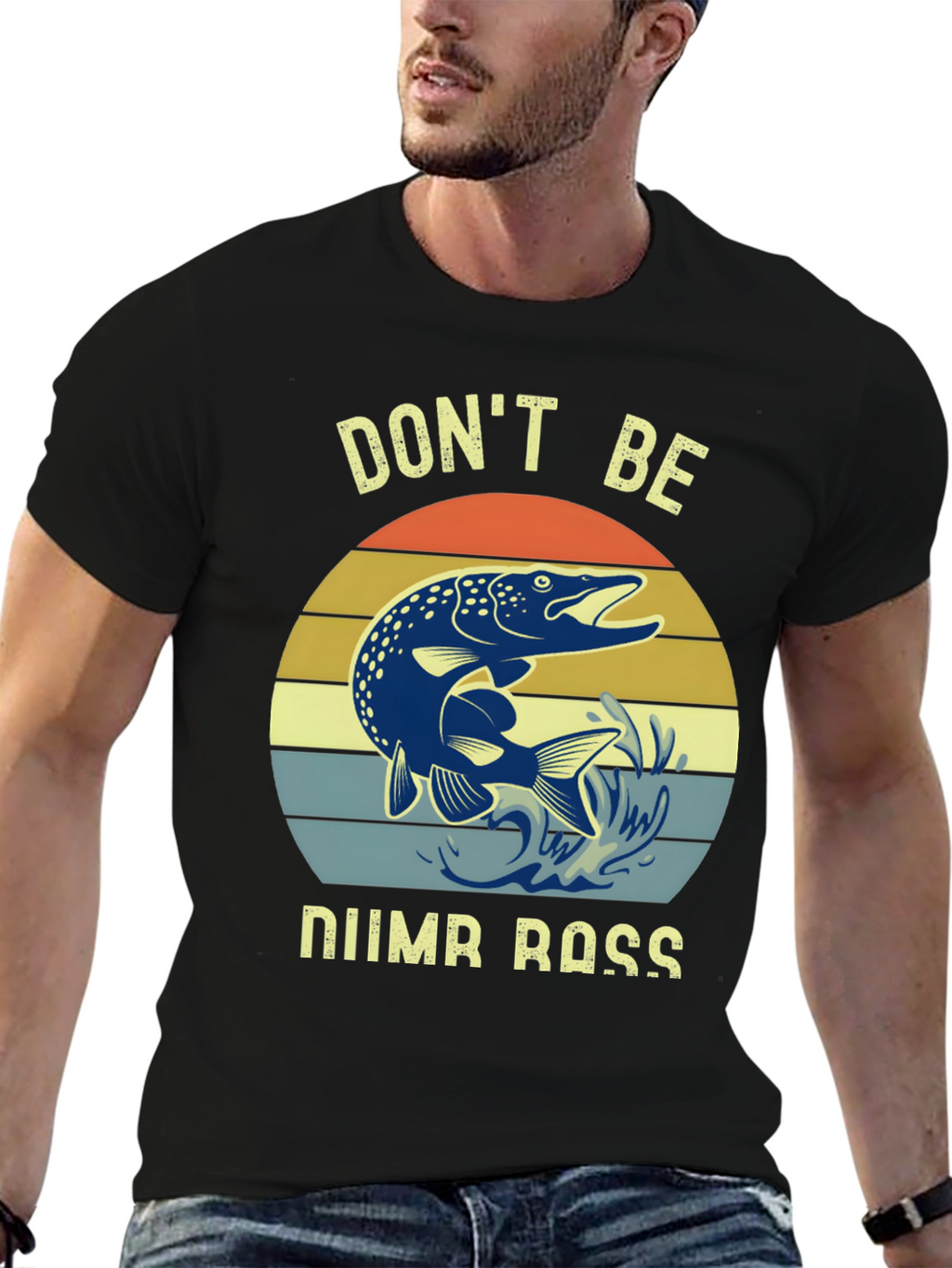 Dont Be Numb Bass Fishing Graphic Tee
