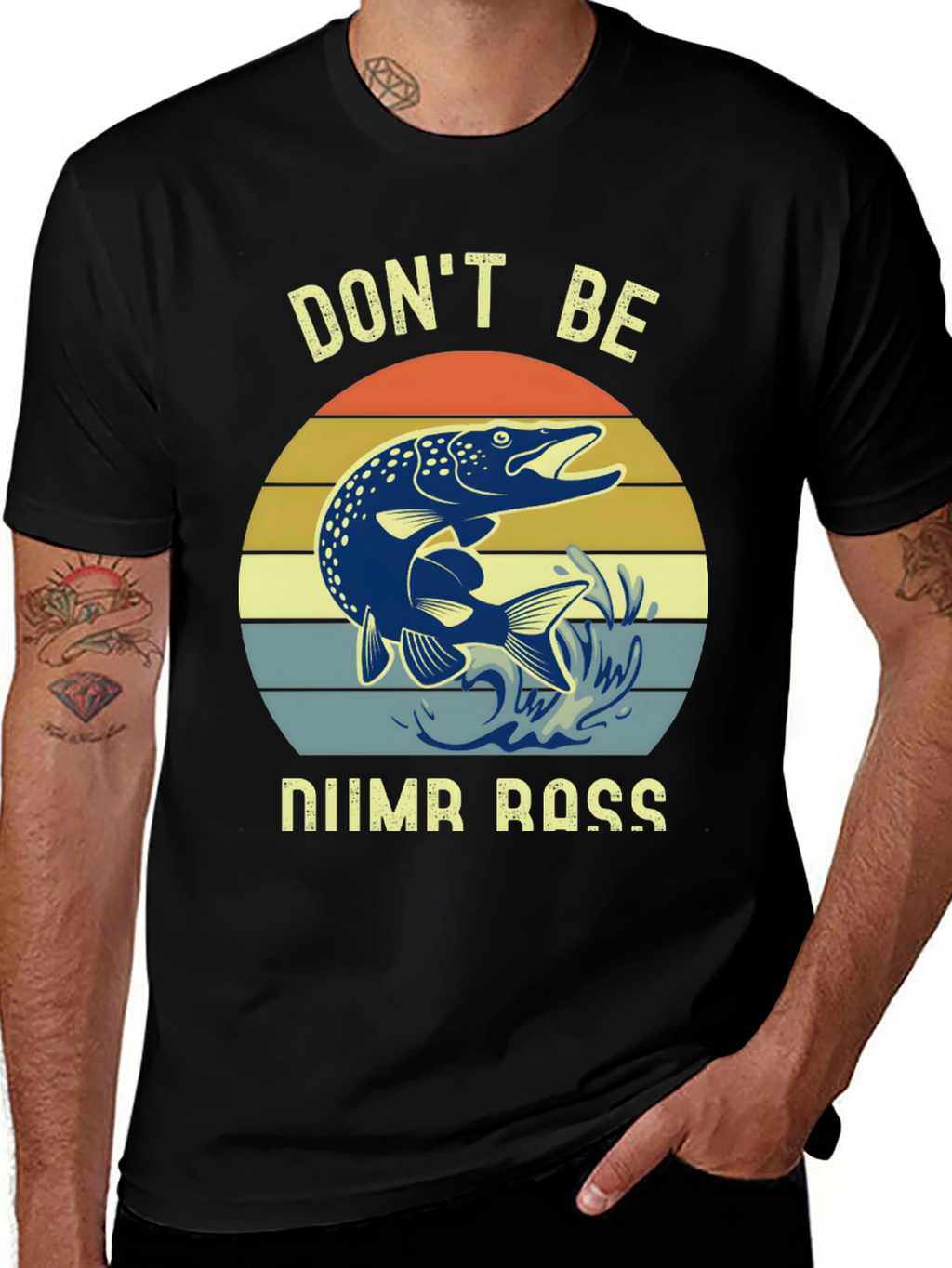 Dont Be Numb Bass Fishing Graphic Tee