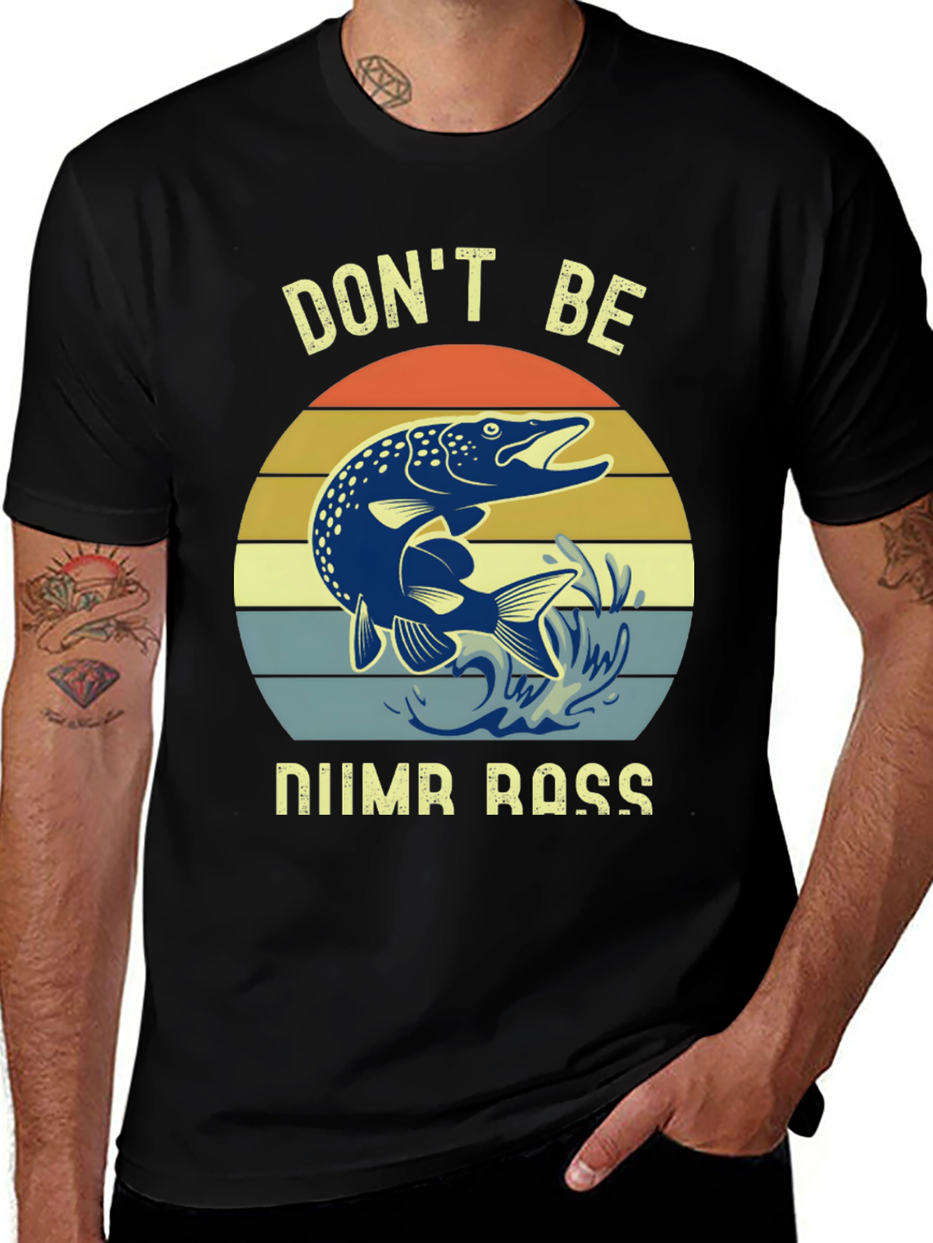 Dont Be Numb Bass Fishing Graphic Tee