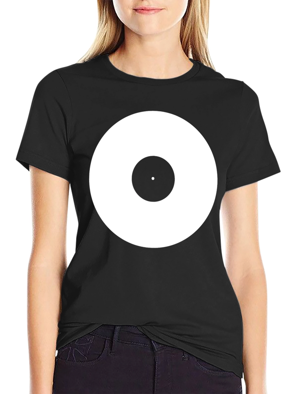 Black T-Shirt with Target Style Design