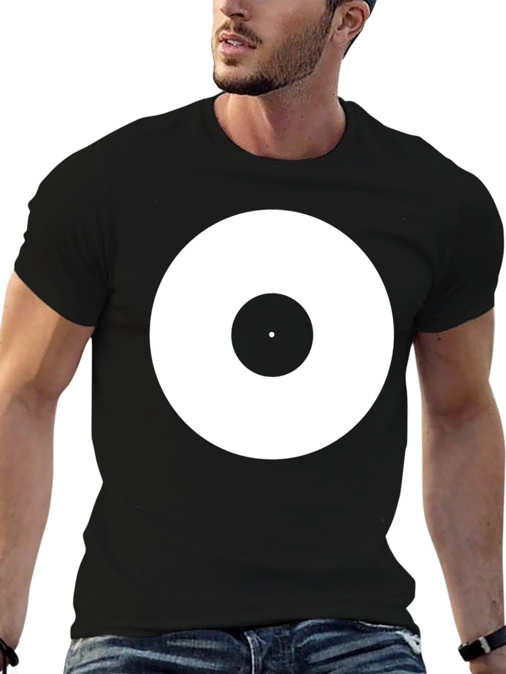 Black T-Shirt with Target Style Design