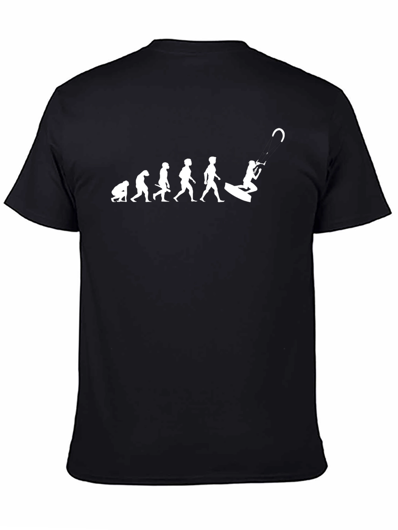 Evolution of Kitesurfing Black T-Shirt