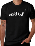 Evolution of Kitesurfing Black T-Shirt