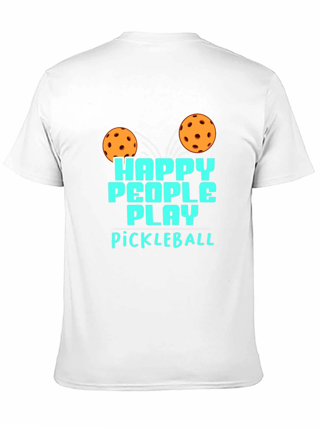 Happy People Play Pickleball Black Graphic T-Shirt