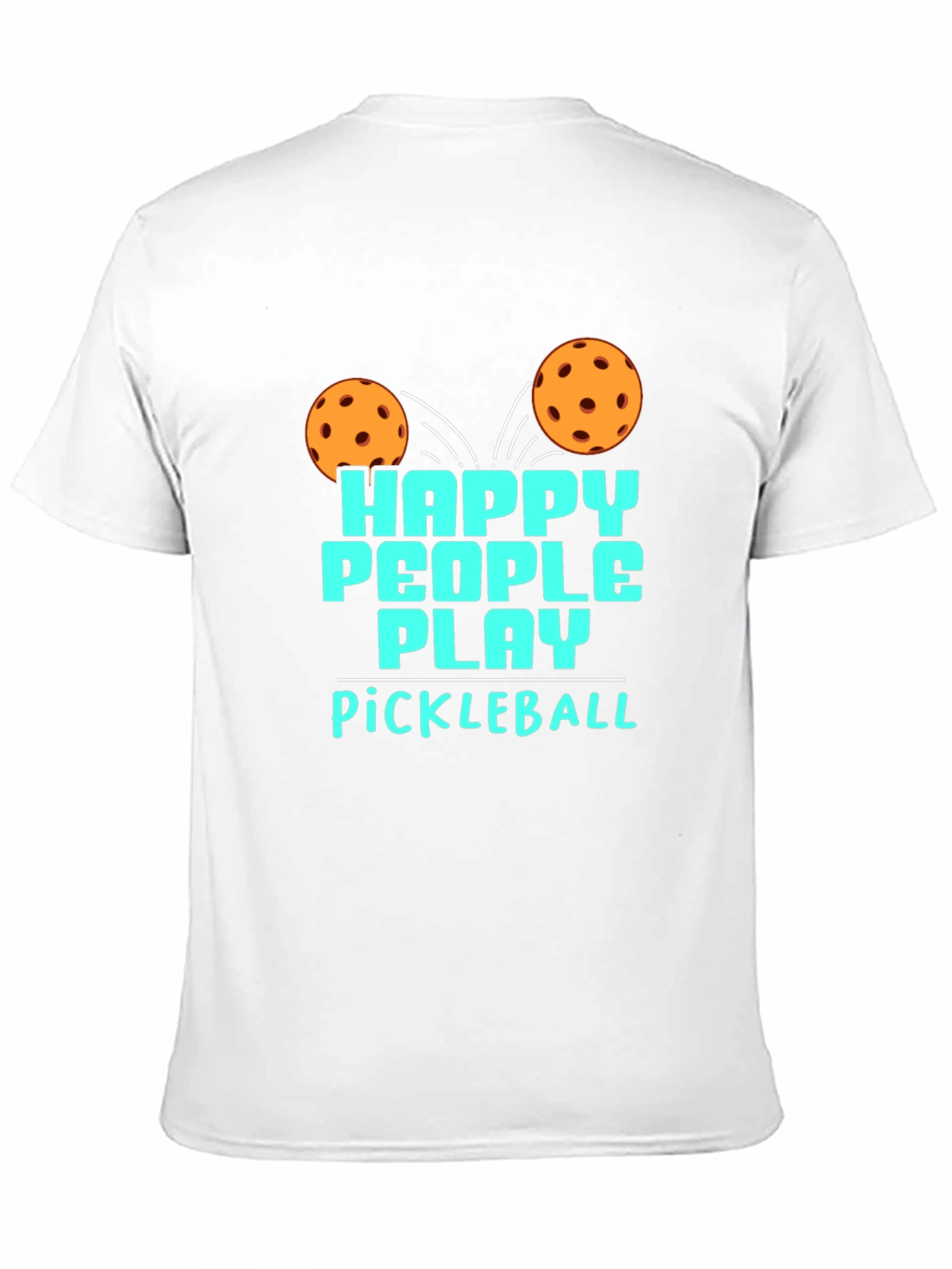 Happy People Play Pickleball Black Graphic T-Shirt