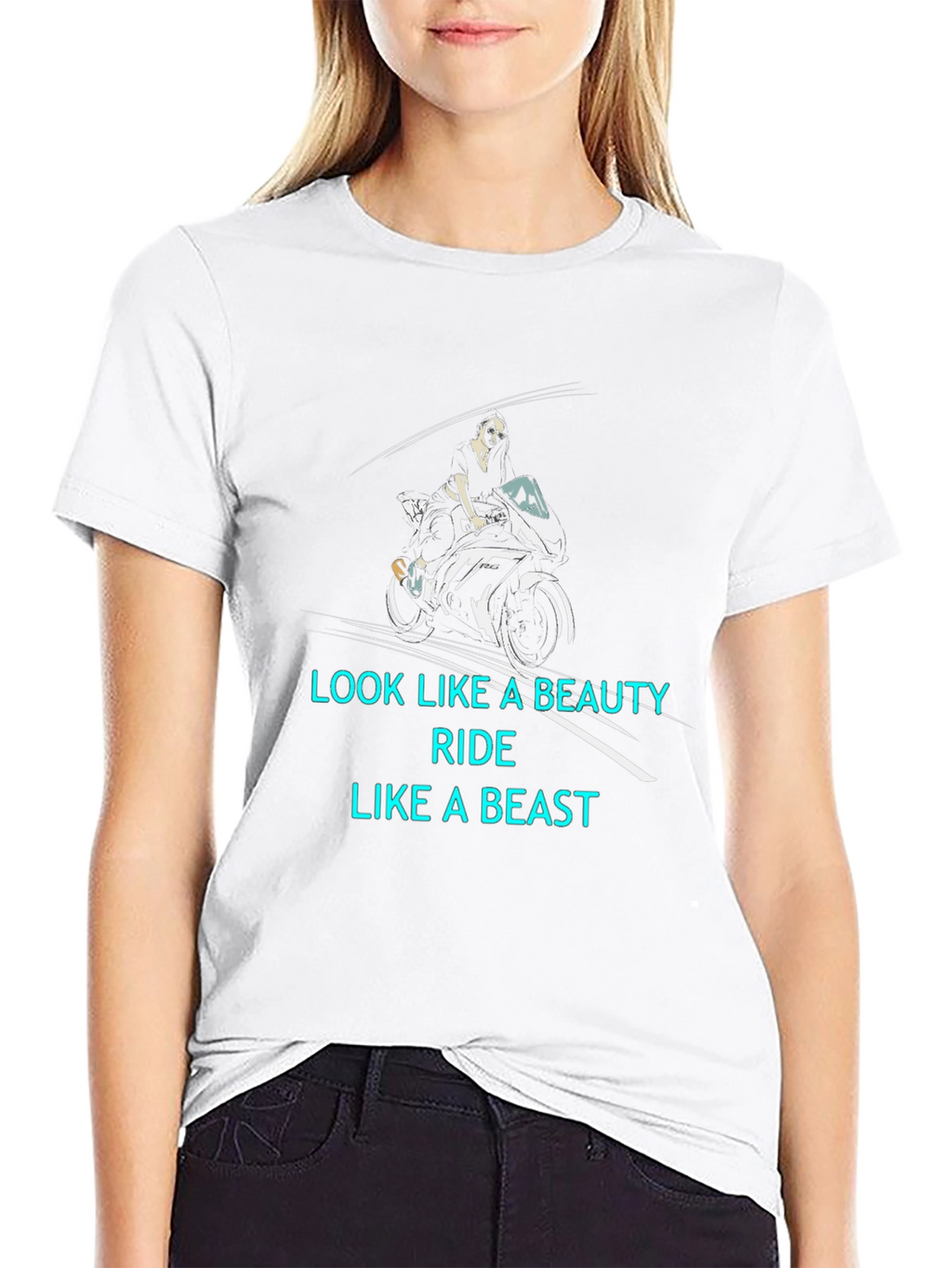 Beauty and Beast Biker T-Shirt