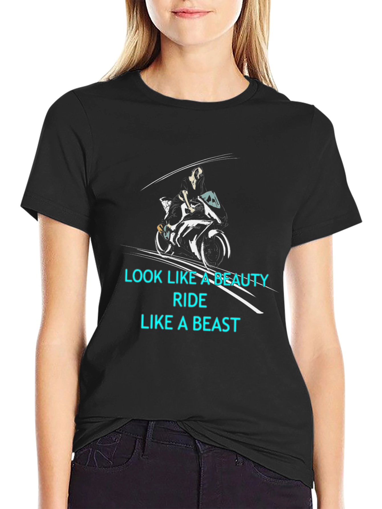 Beauty and Beast Biker T-Shirt