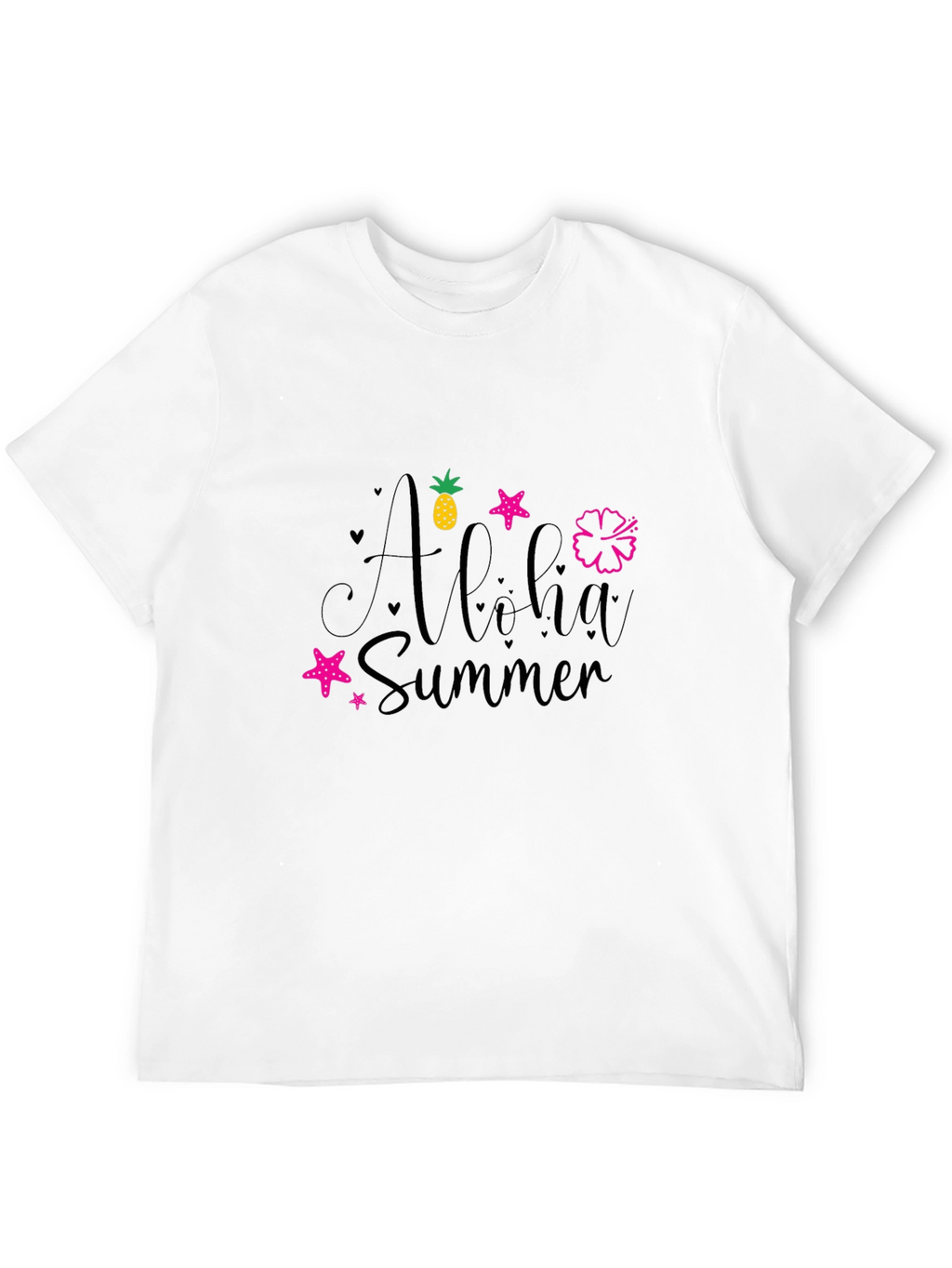 Aloha Summer Black Graphic Tee