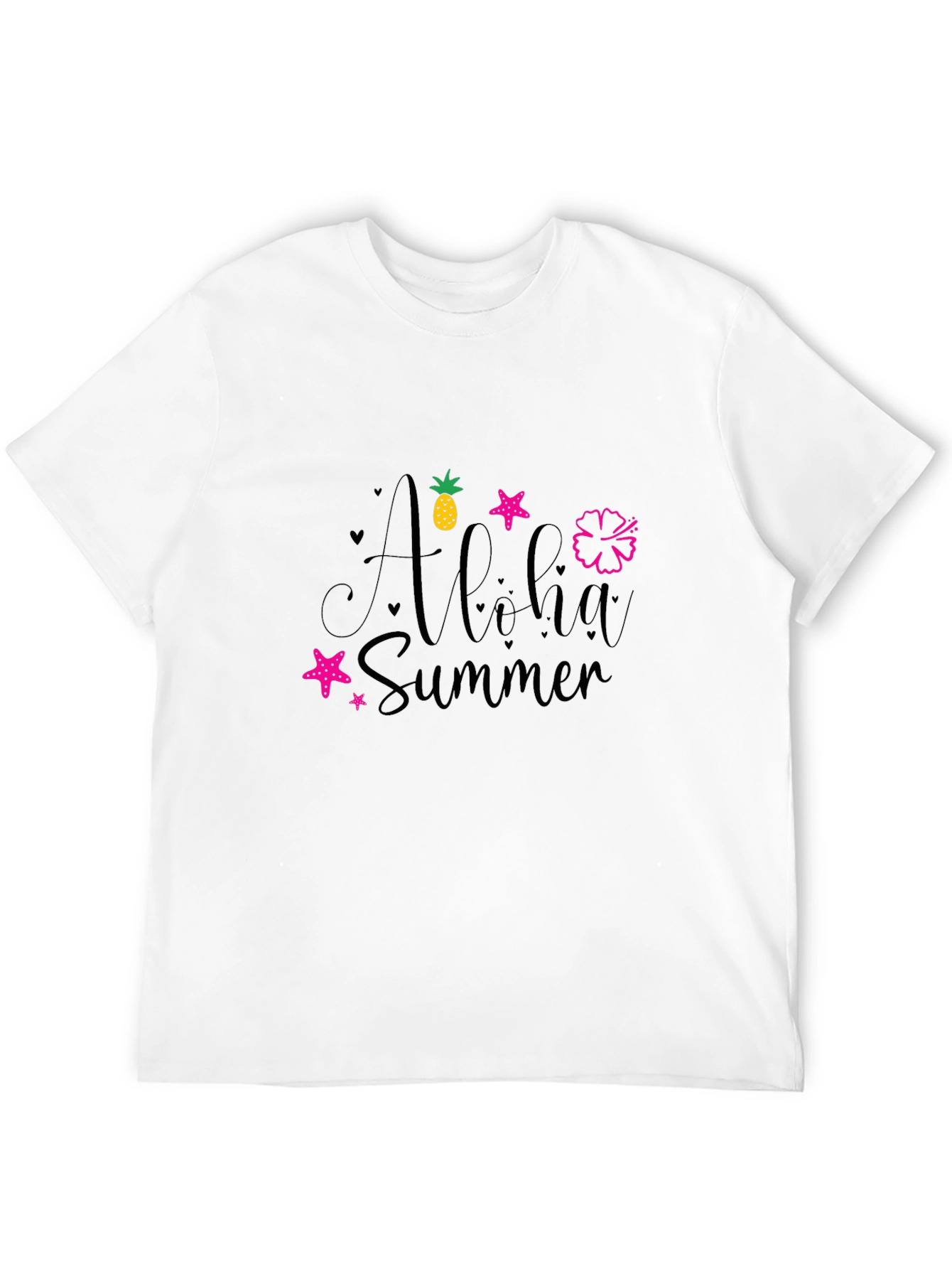 Aloha Summer Black Graphic Tee