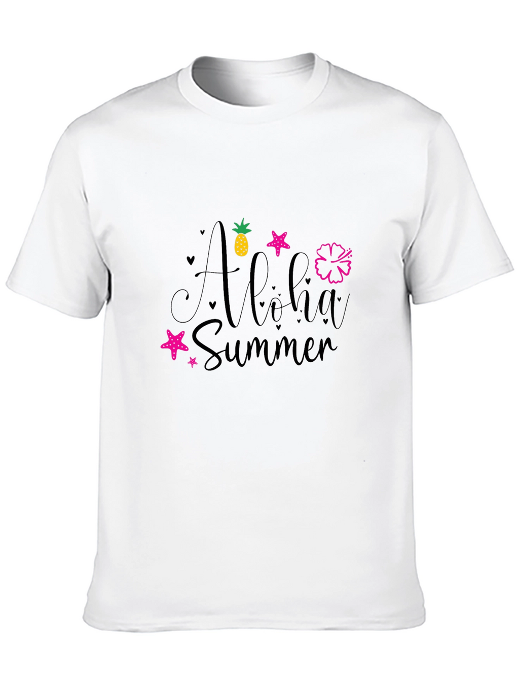 Aloha Summer Black Graphic Tee
