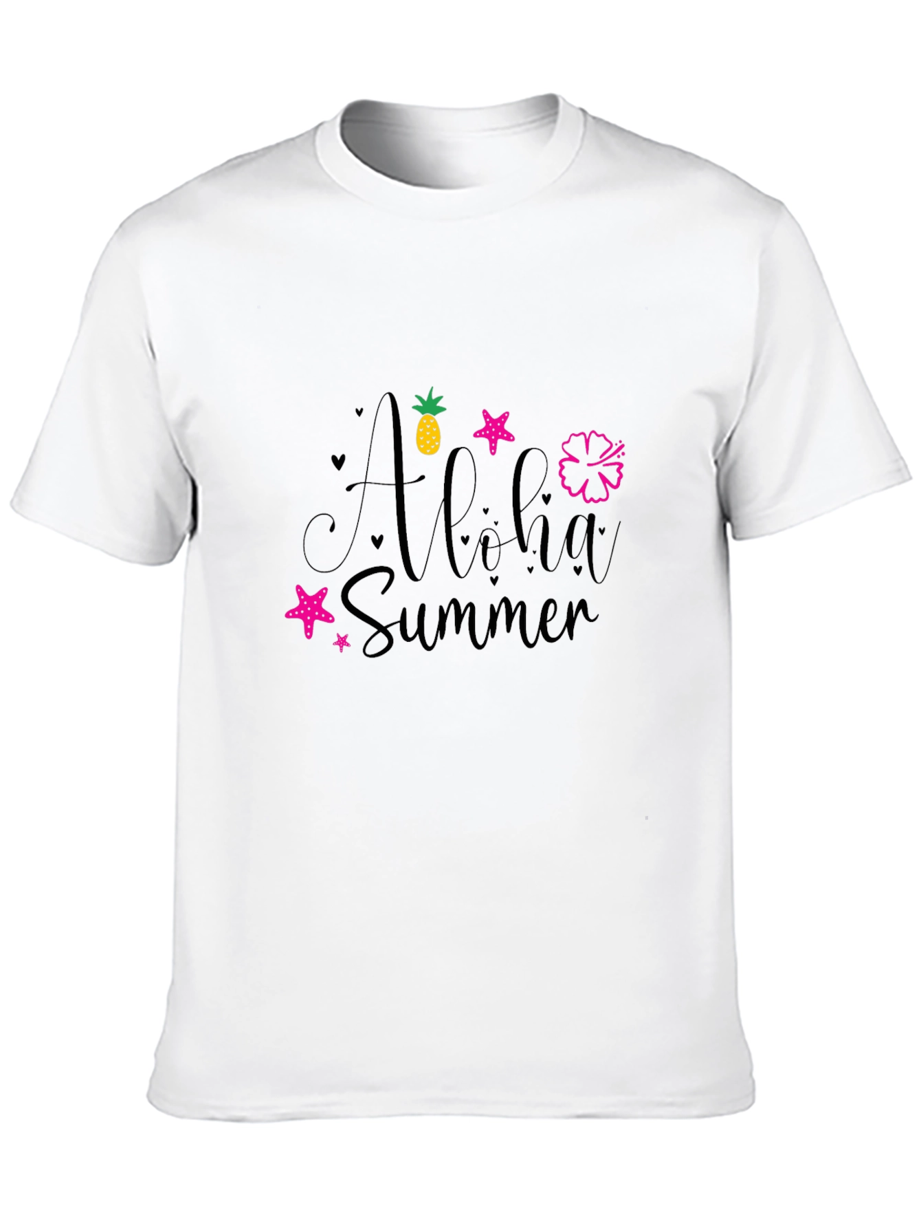 Aloha Summer Black Graphic Tee