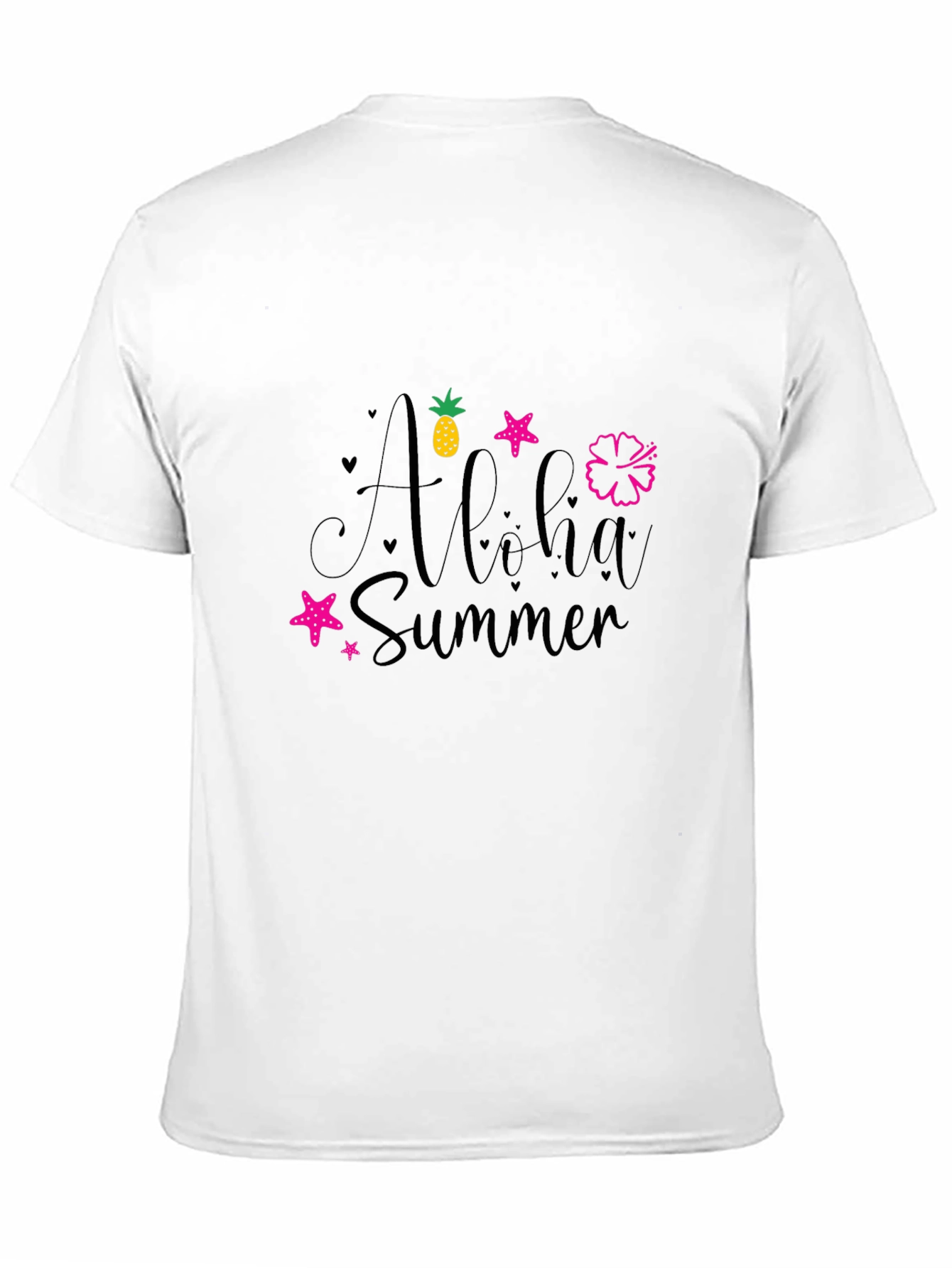 Aloha Summer Black Graphic Tee