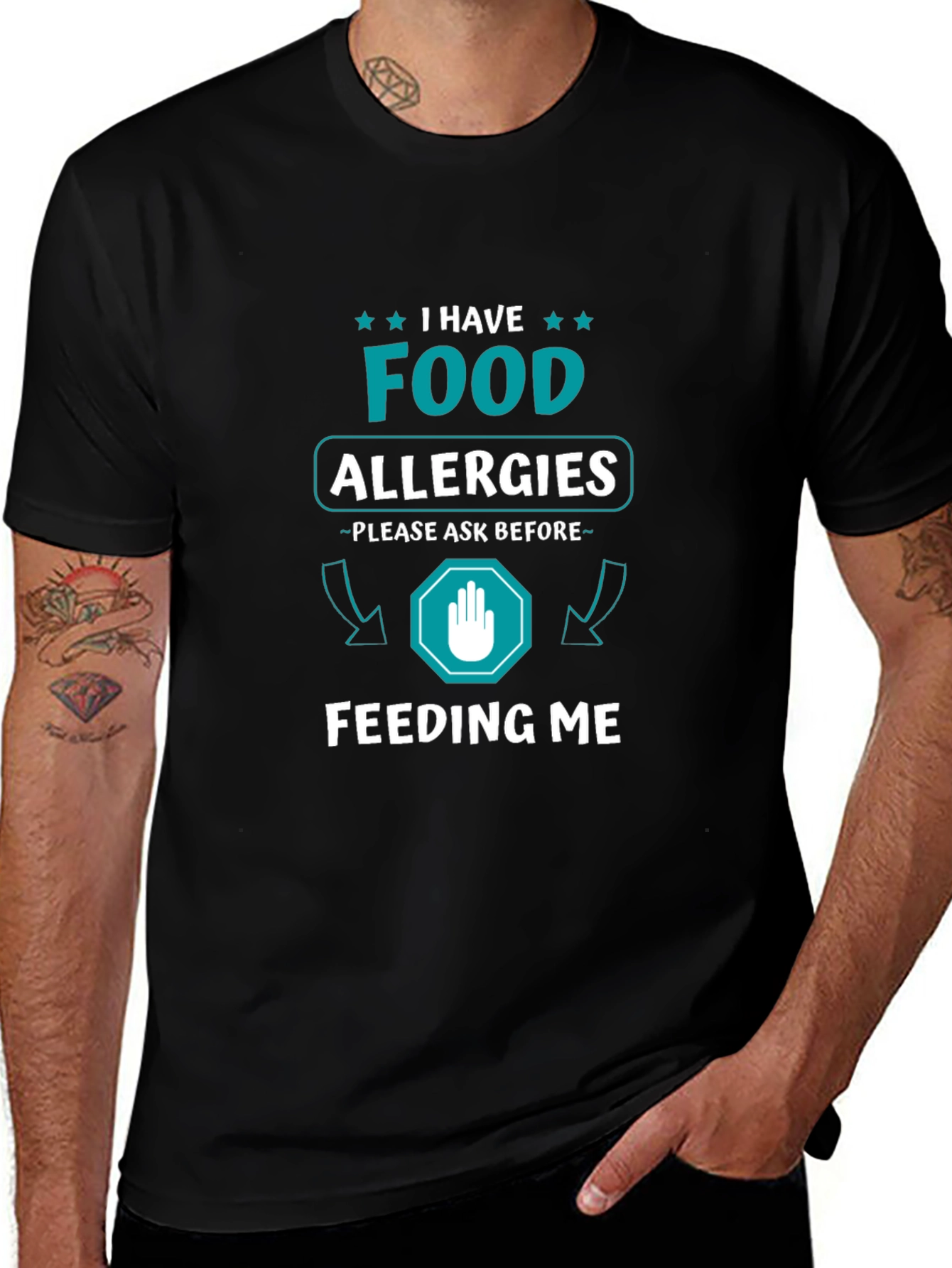 Food Allergy Awareness T-Shirt - Ask Before Feeding Me