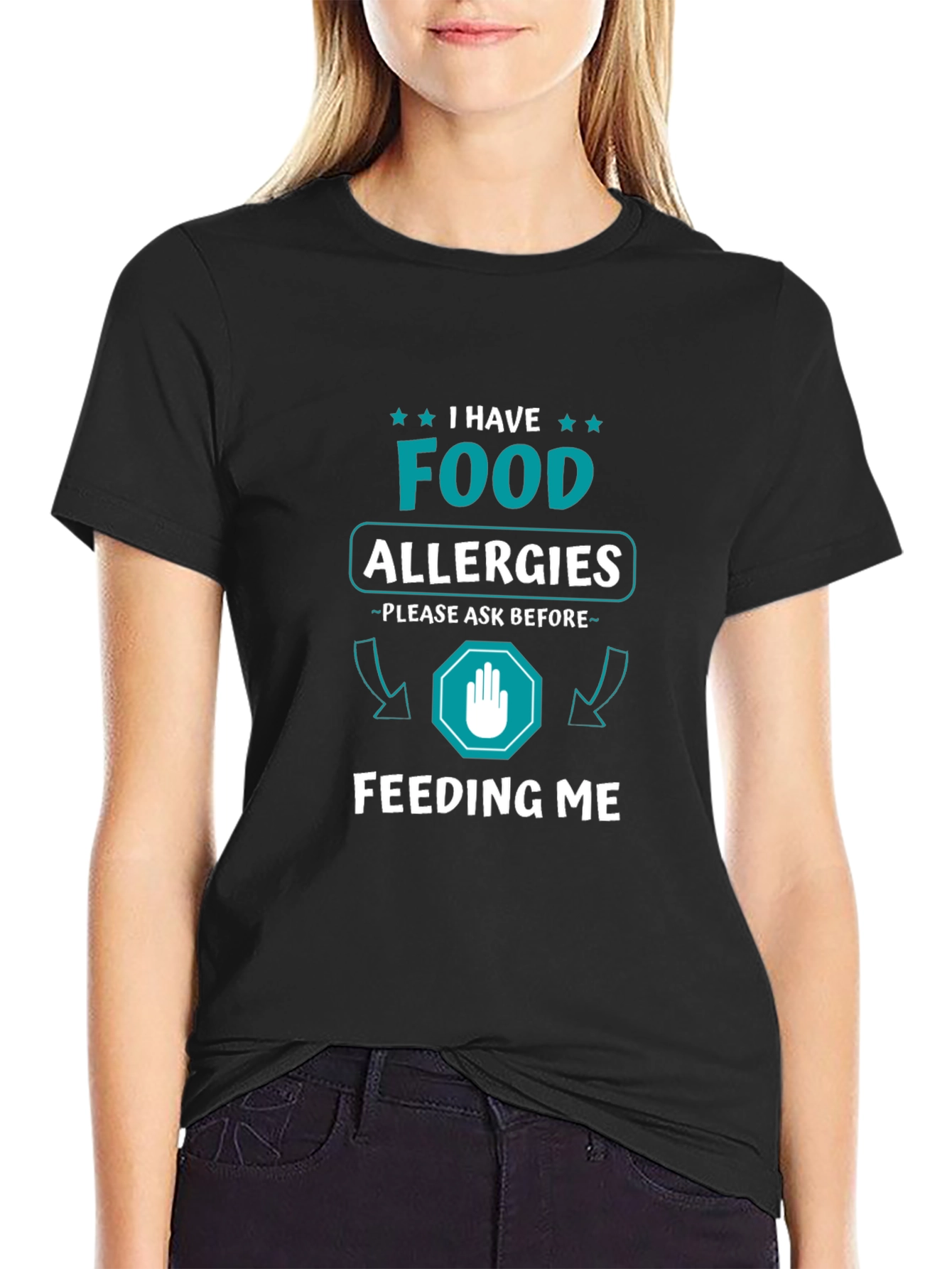 Food Allergy Awareness T-Shirt - Ask Before Feeding Me