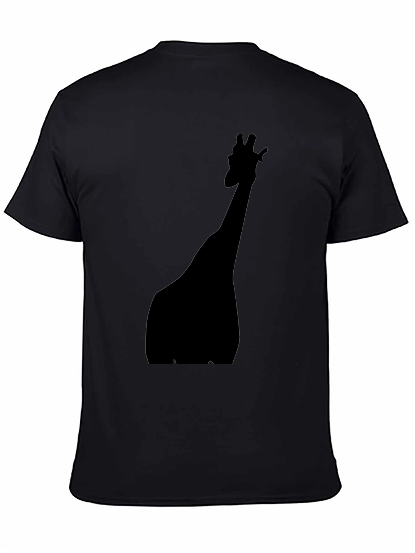 Giraffe Silhouette Black T-Shirt