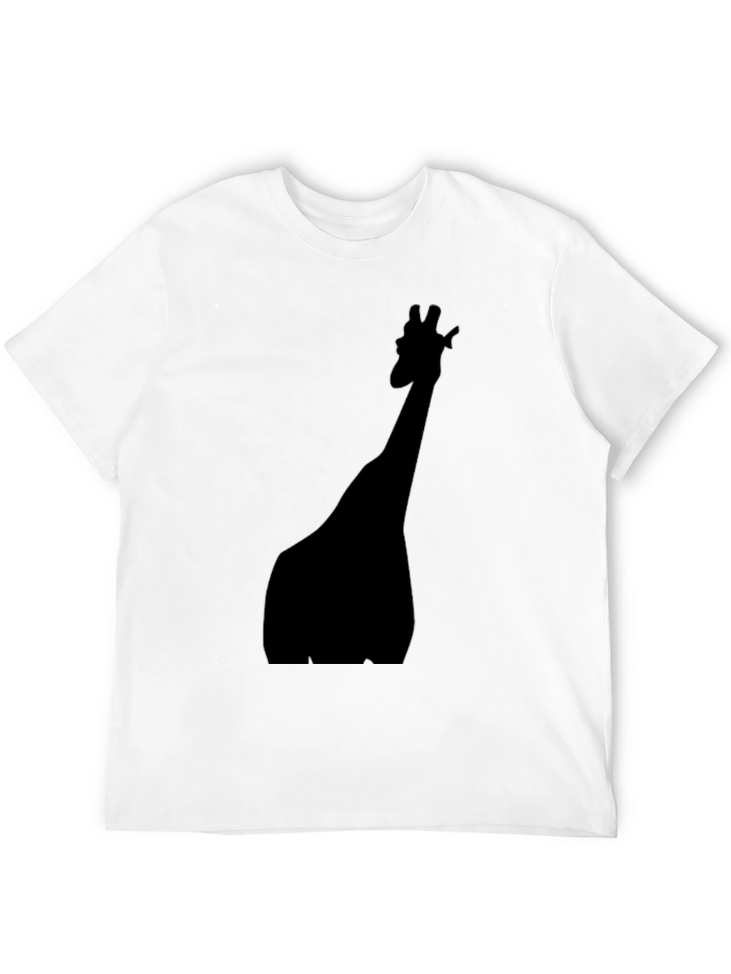 Giraffe Silhouette Black T-Shirt