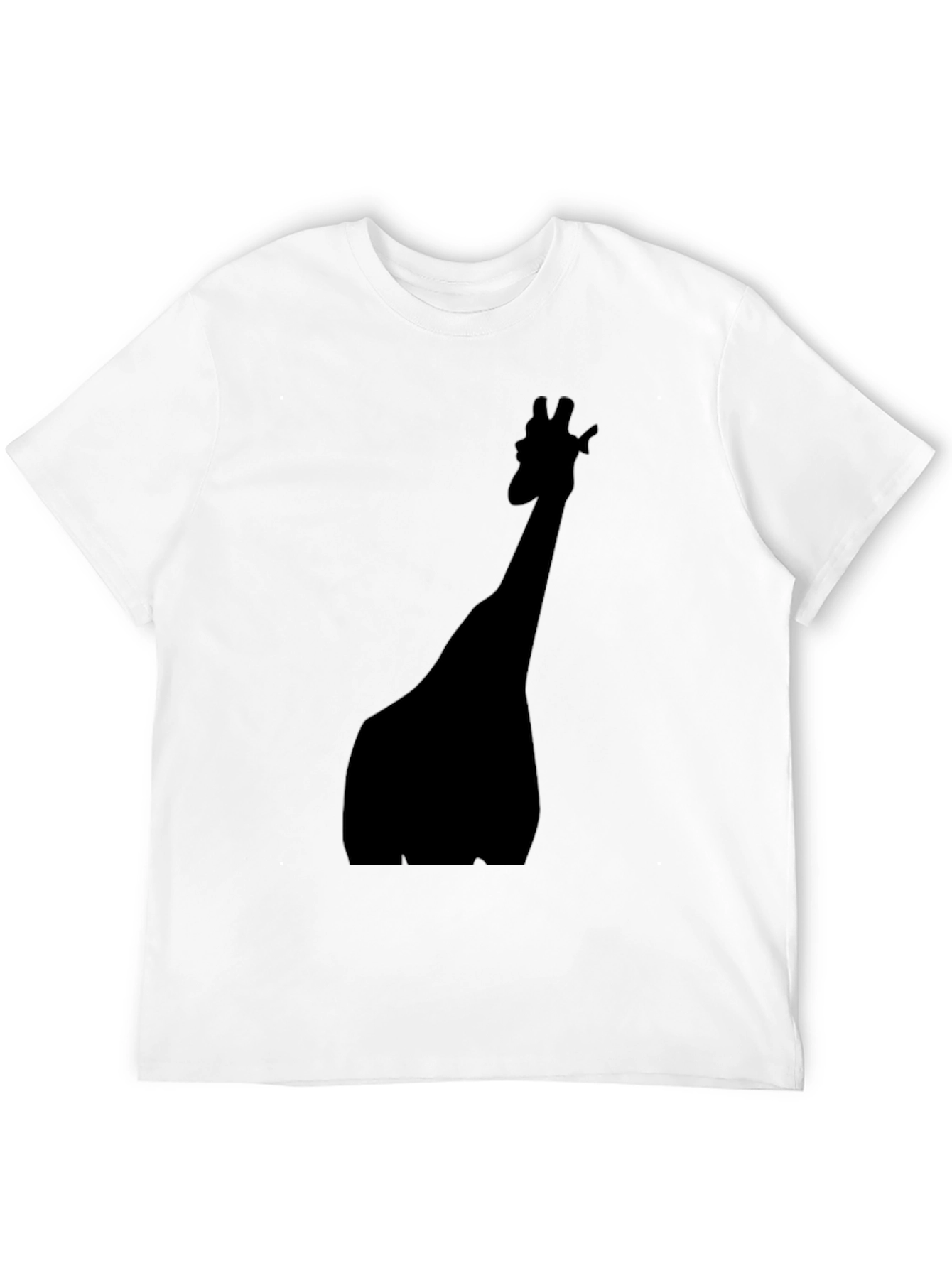 Giraffe Silhouette Black T-Shirt